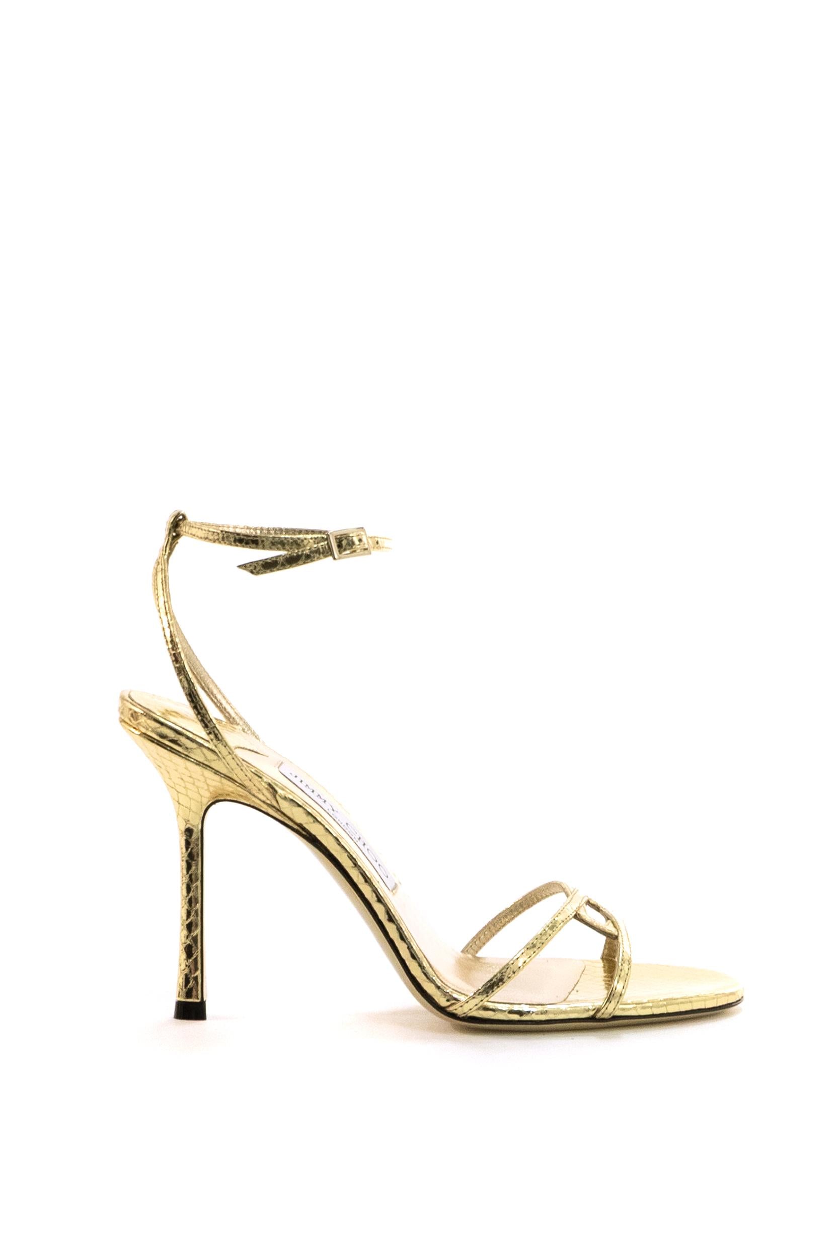 Sandali Leo in Pelle<BR/> 1998 LEO 100 WAP GOLD JIMMY CHOO 