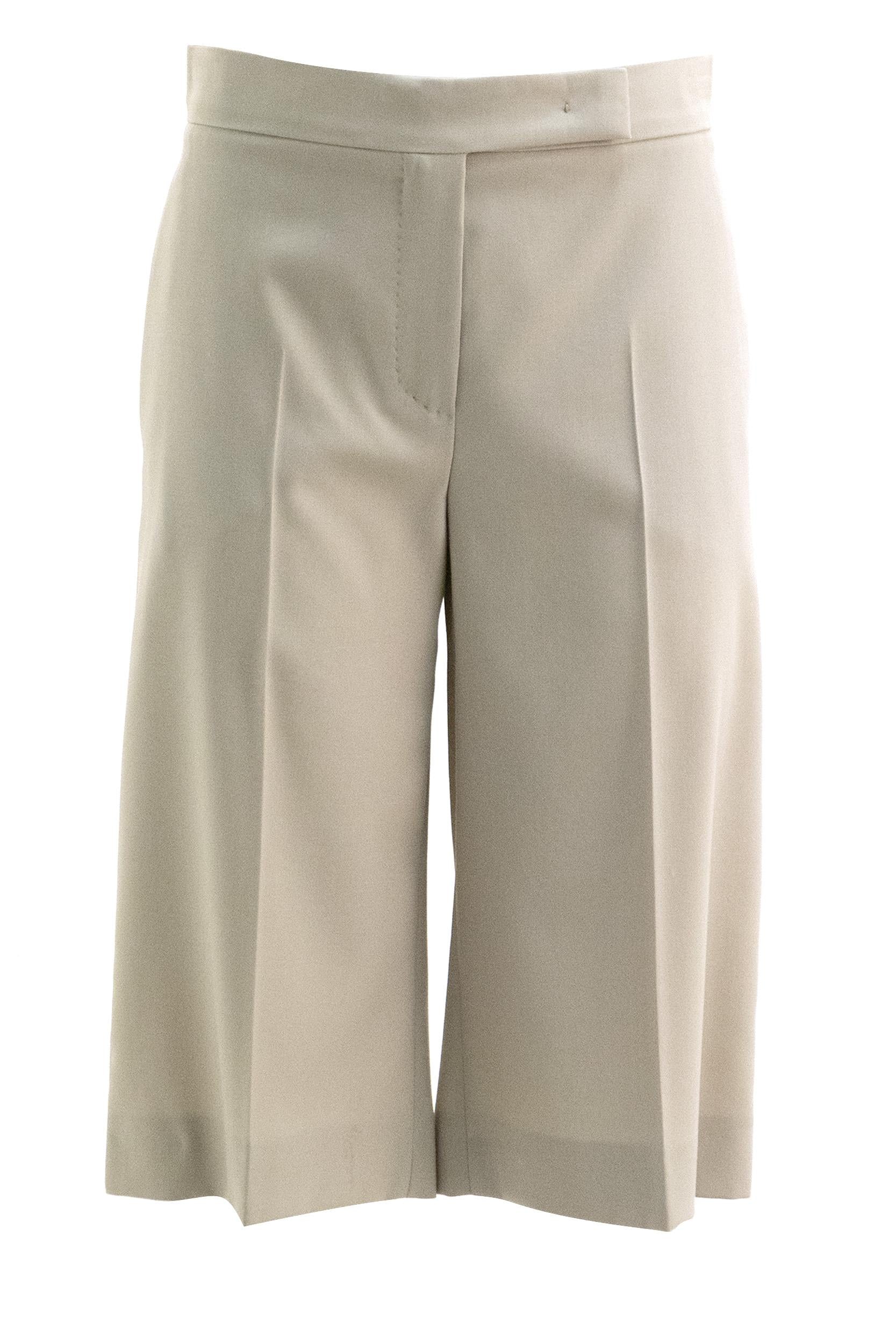 Bermuda in lana, mohair e seta color sabbia<BR/> MXSUMILE 006 MAX MARA 