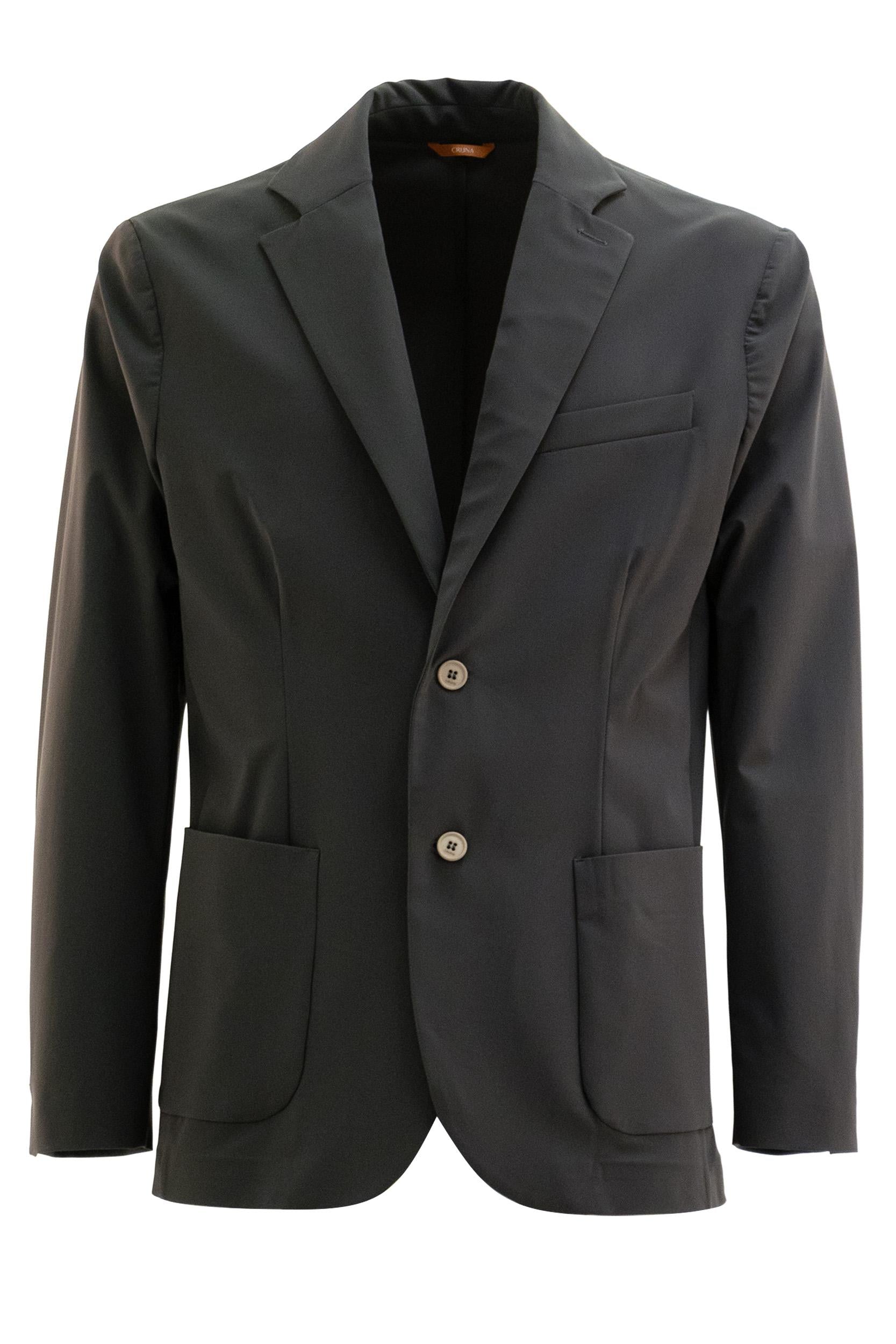 Giacca in tessuto tecnico di colore grigio<BR/> S.M000.TRIBECA 0001 804 CRUNA 