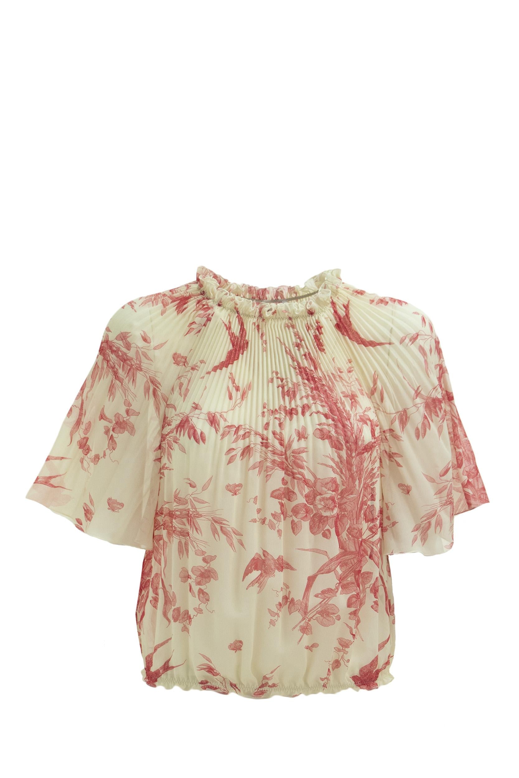 Top a Stampa<BR/> XR0AAD606F1 DV7 RED VALENTINO 