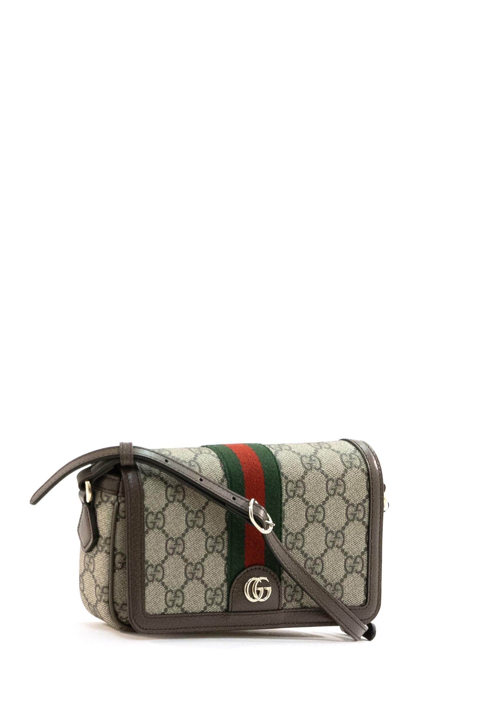 Mini Borsa a Spalla Ophidia in Tessuto GG<BR/> 838471 FAE0P 9746 GUCCI 