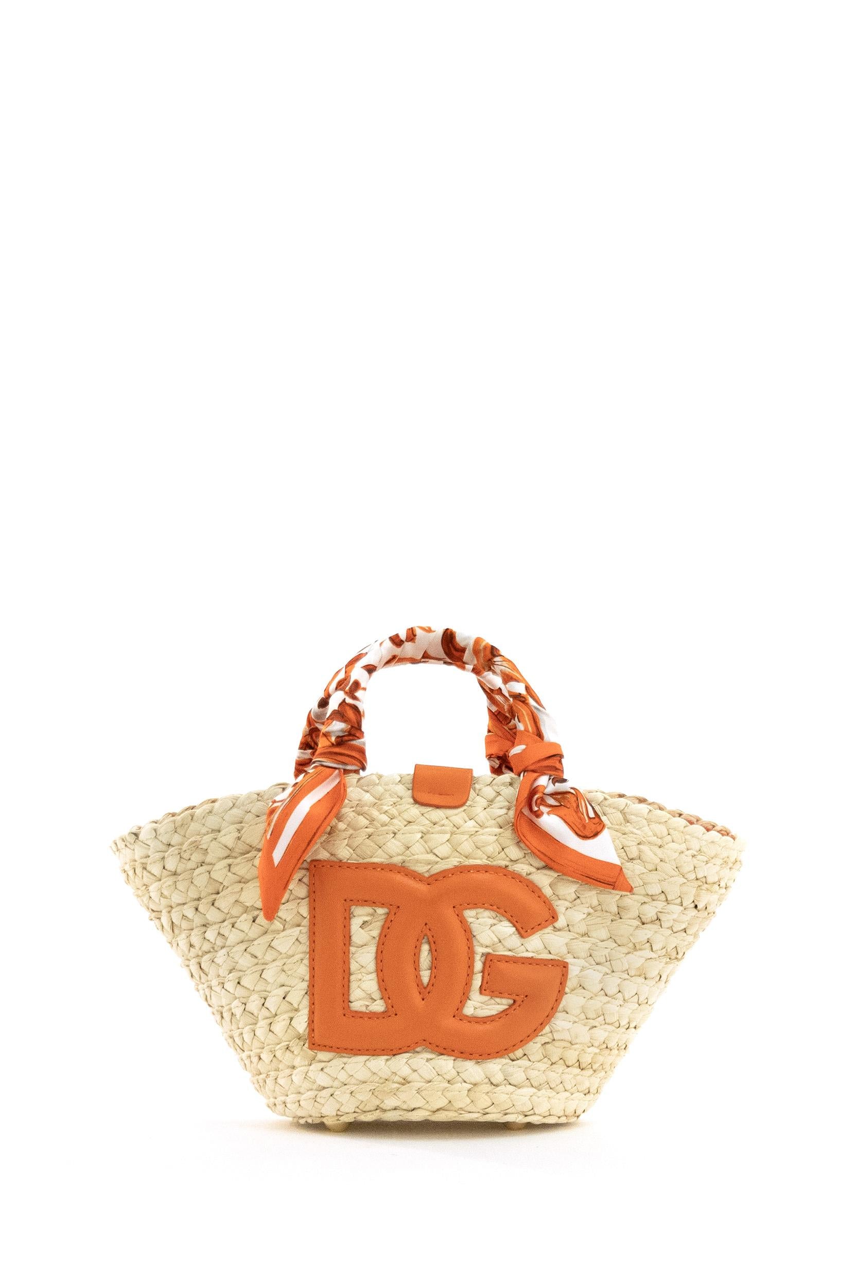 Borsa Kendra in paglia intrecciata color naturale<BR/> BB7695 AV860 IH3TN DOLCE & GABBANA 