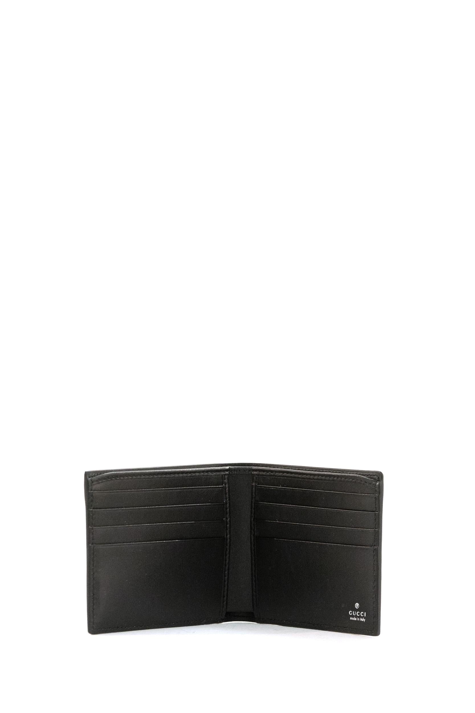 Portafoglio in pelle di colore nero<BR/> 846950 AAFP1 1000 GUCCI 