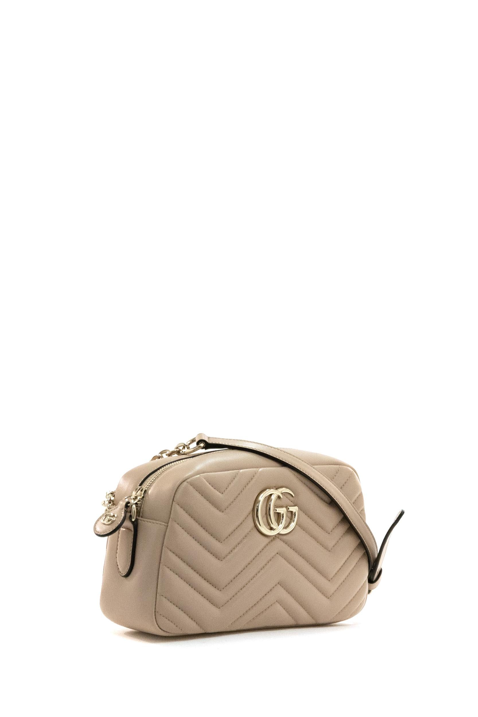 Camera bag GG Marmont in pelle di colore rosa cipria<BR/> 855273 AAFXD 5703 GUCCI 