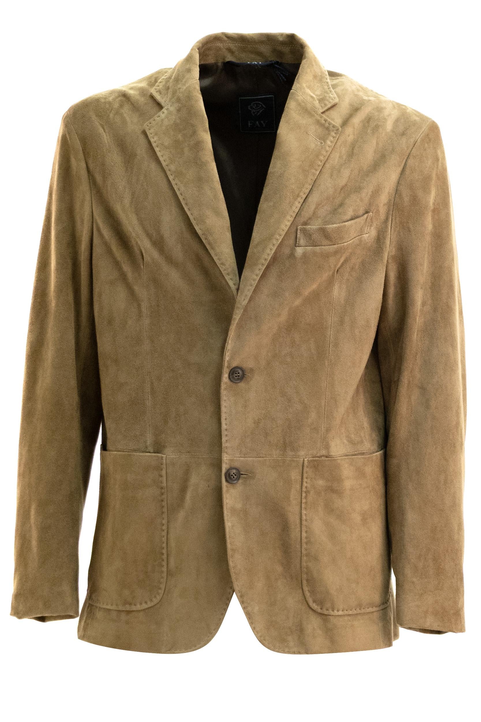 Blazer in Pelle Scamosciata<BR/> NGM74520340VWD S406 FAY 
