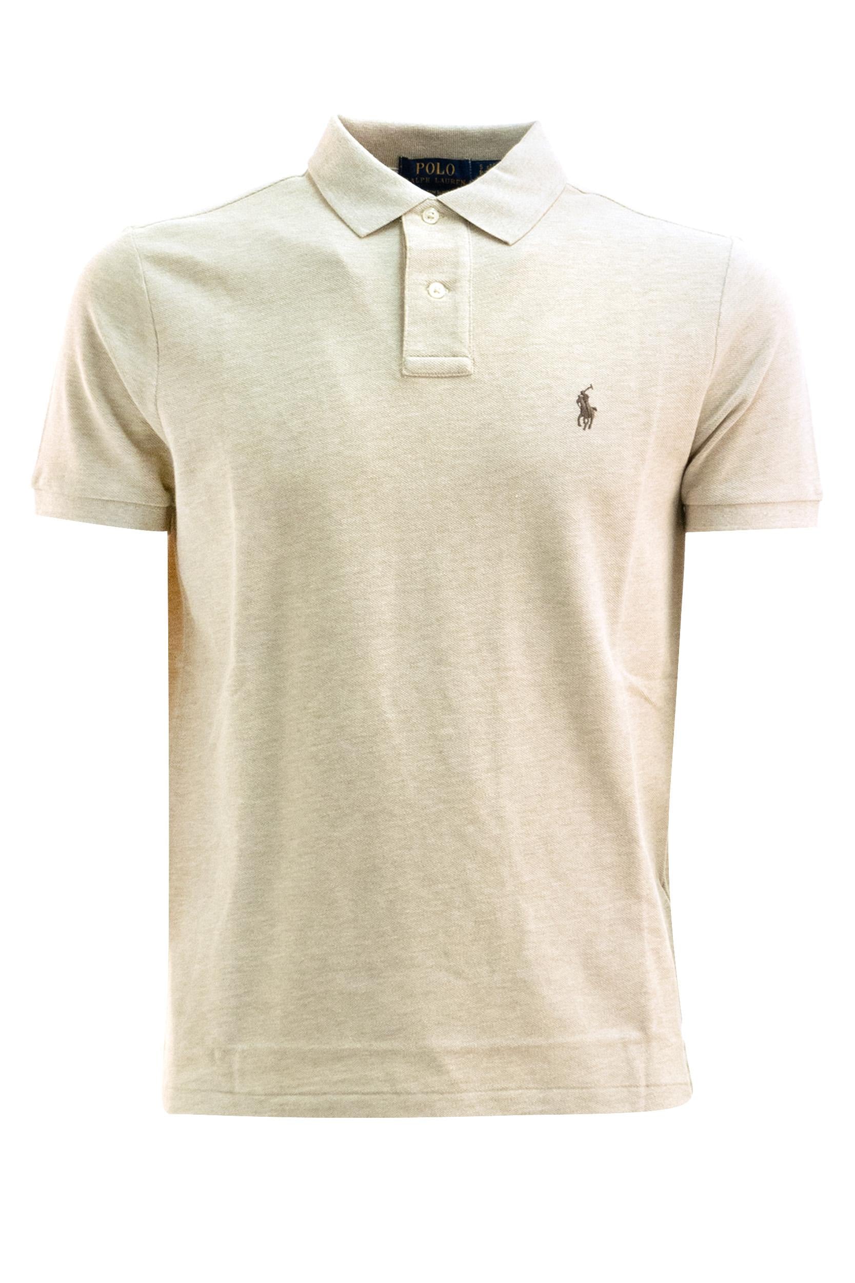 Polo in Piquet di Cotone<BR/> 710680784342 EXPEDITIO DUNE HEATHER POLO RALPH LAUREN 