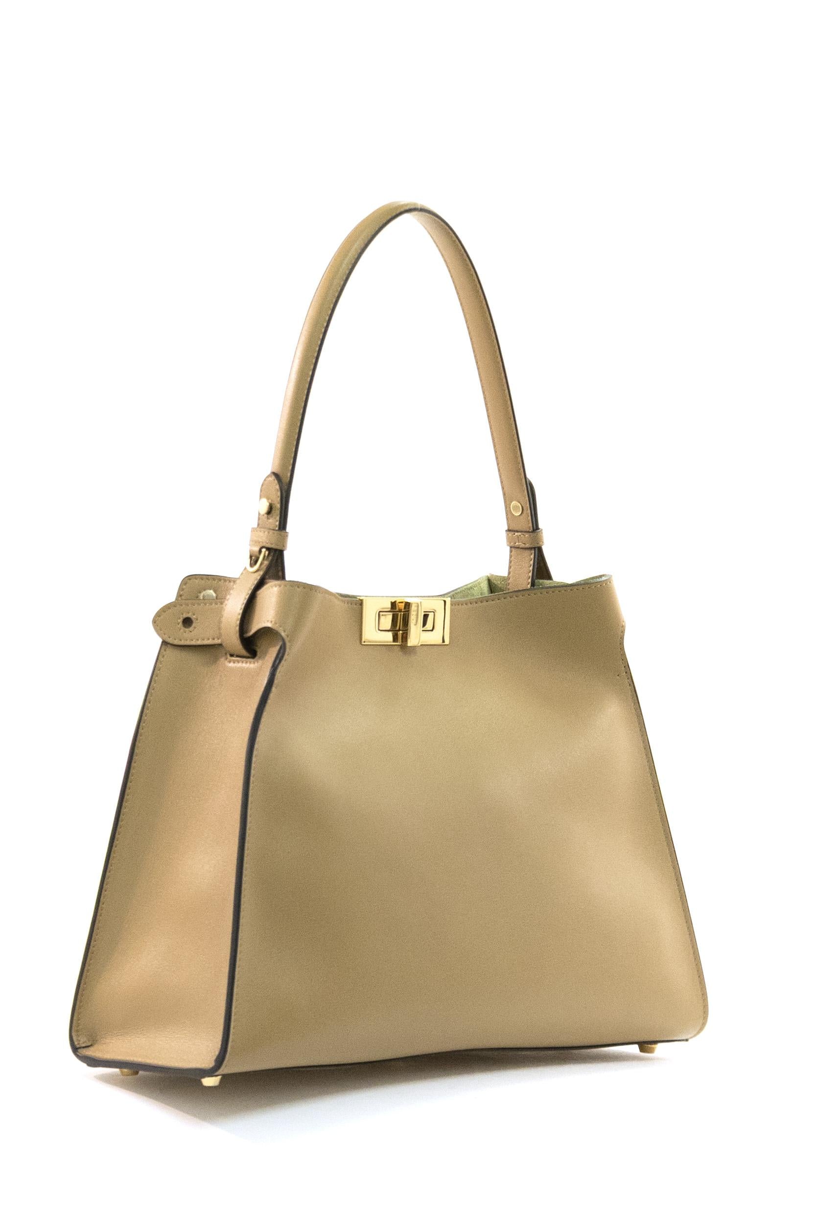 Borsa Fendi Way in pelle di colore beige<BR/> 8BN368 AWPF F1V0G FENDI 