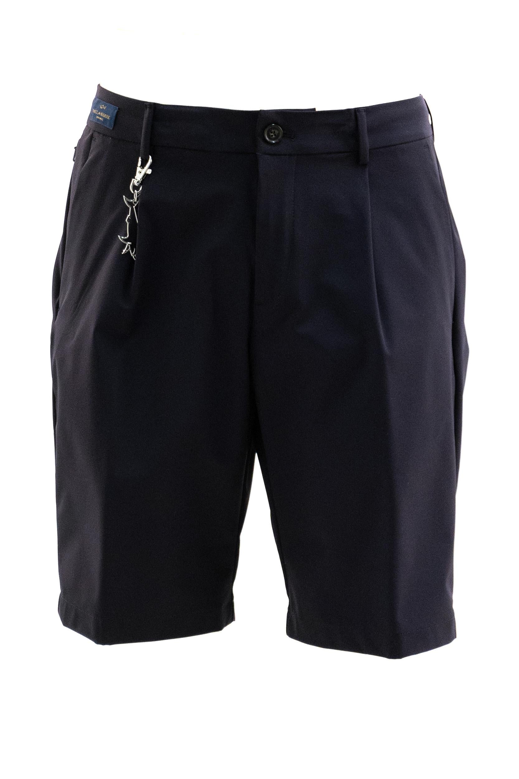 Bermuda in tessuto tecnico di colore blu<BR/> 25414078 013 PAUL & SHARK 