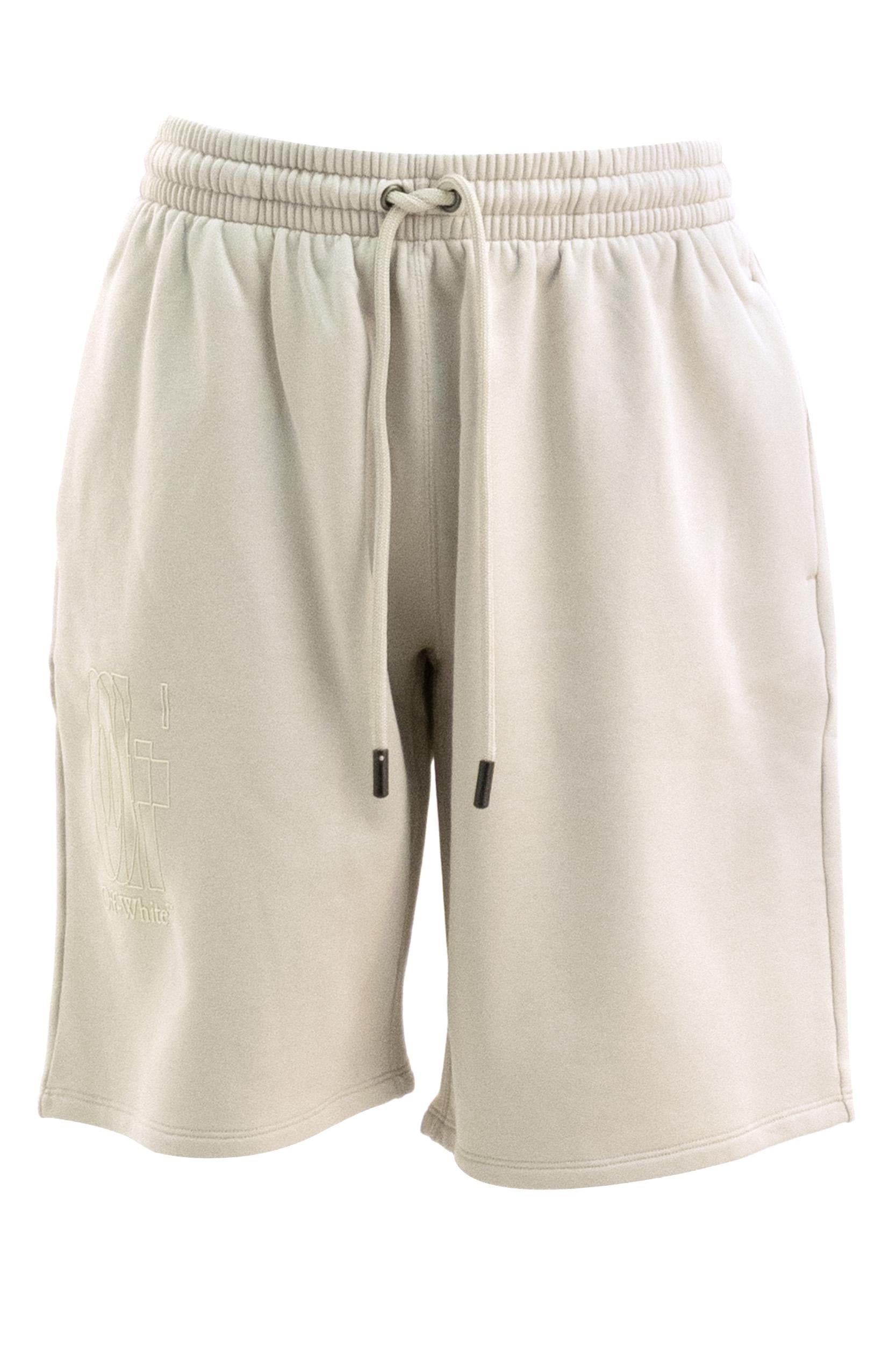 Shorts in Felpa in Cotone<BR/> 44MCI013S26F004270 PUMICE STONE OFF WHITE 
