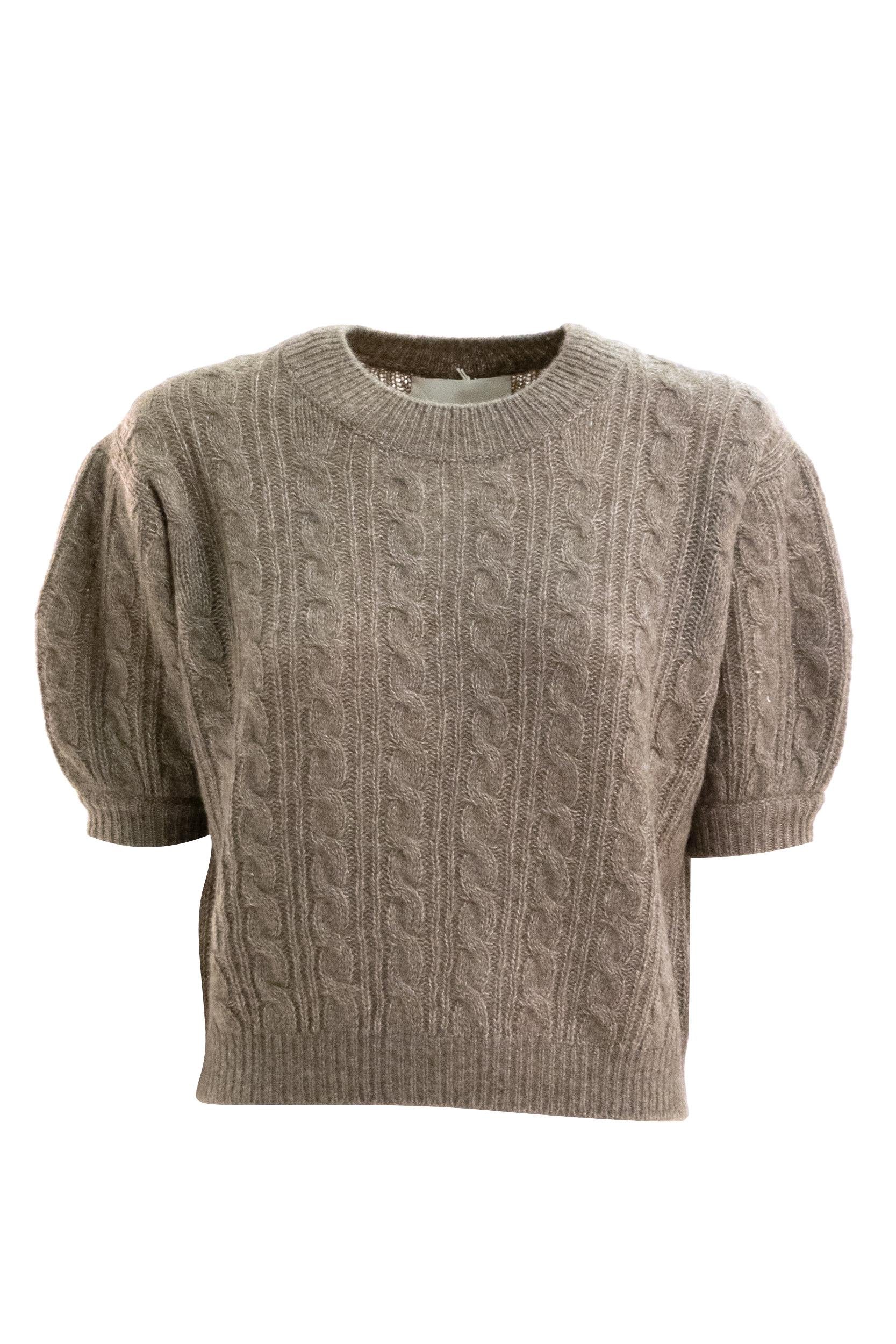 Maglia The Kenzie Cashmere Marrone<BR/> 2025370 NOUGAT LISA YANG 