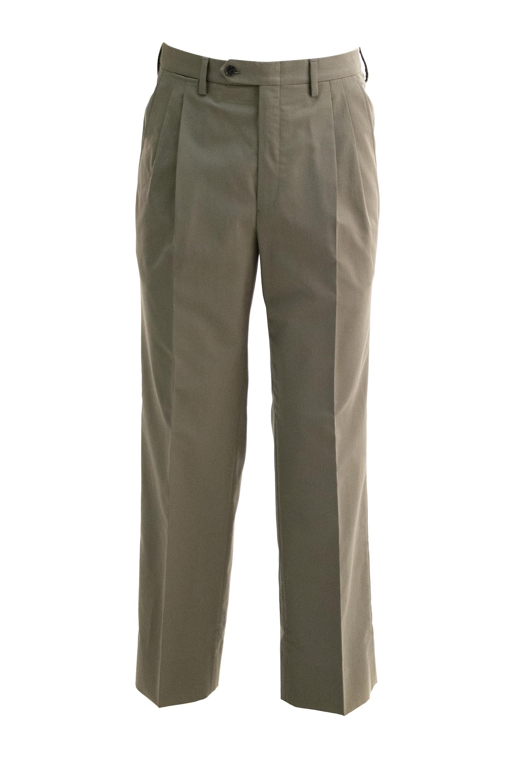 Pantaloni in lana color verde selva<BR/> UP0379 S OOO 18WV F0414 PRADA 