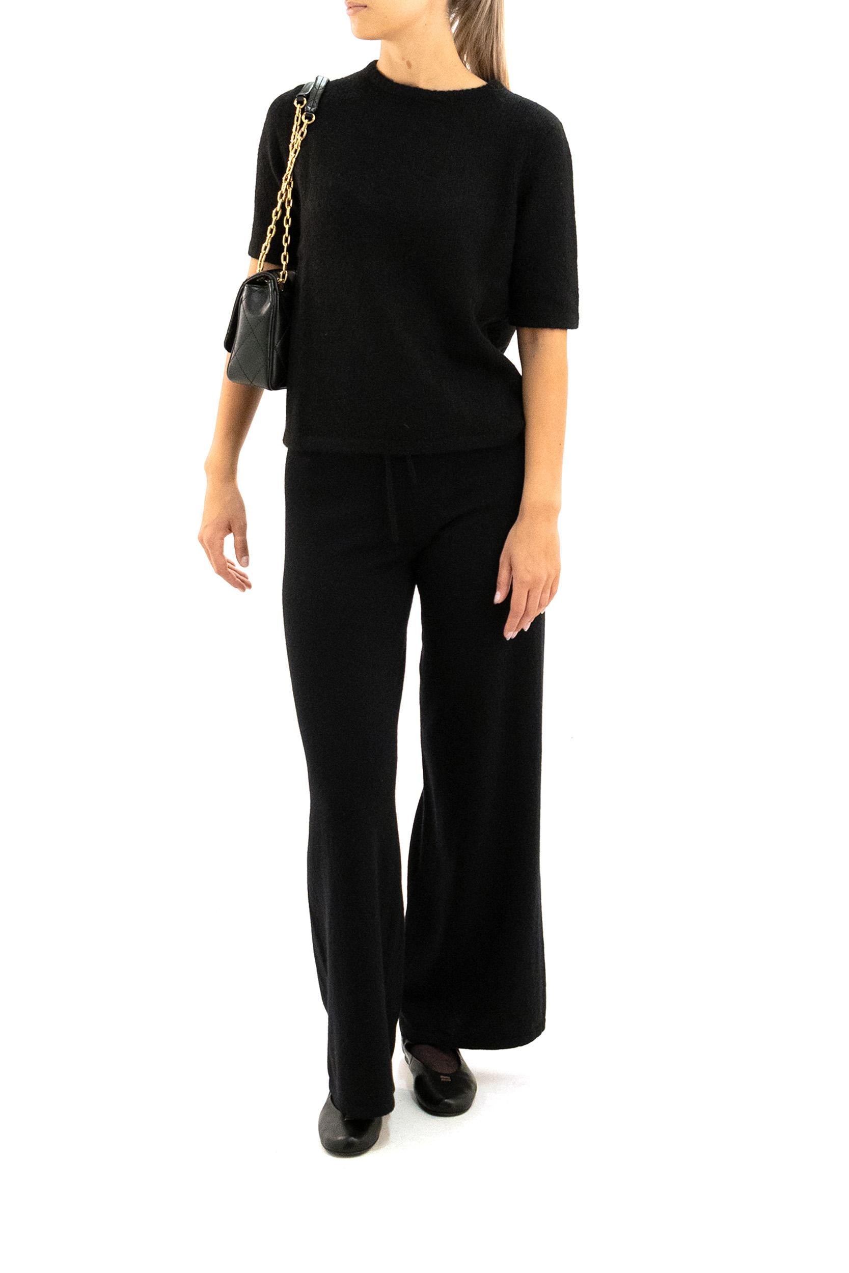 Pantaloni a Palazzo<BR/> CARLA-F1695 BLACK AVENUE MONTAIGNE 