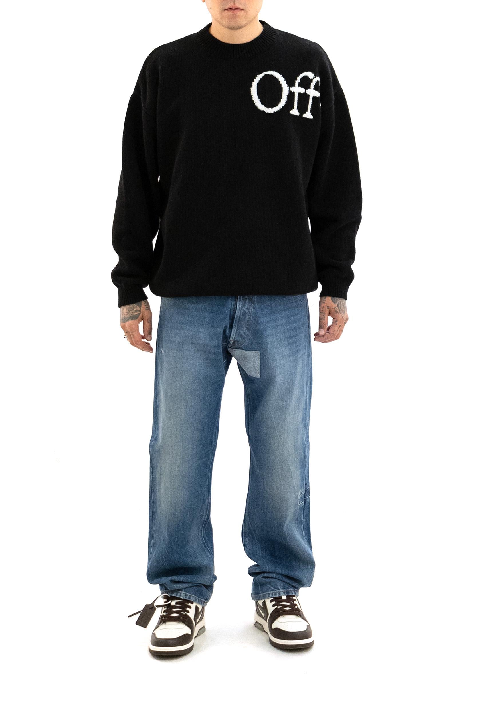 Pullover<BR/> OMHE20QF25KNI001 100B OFF WHITE 