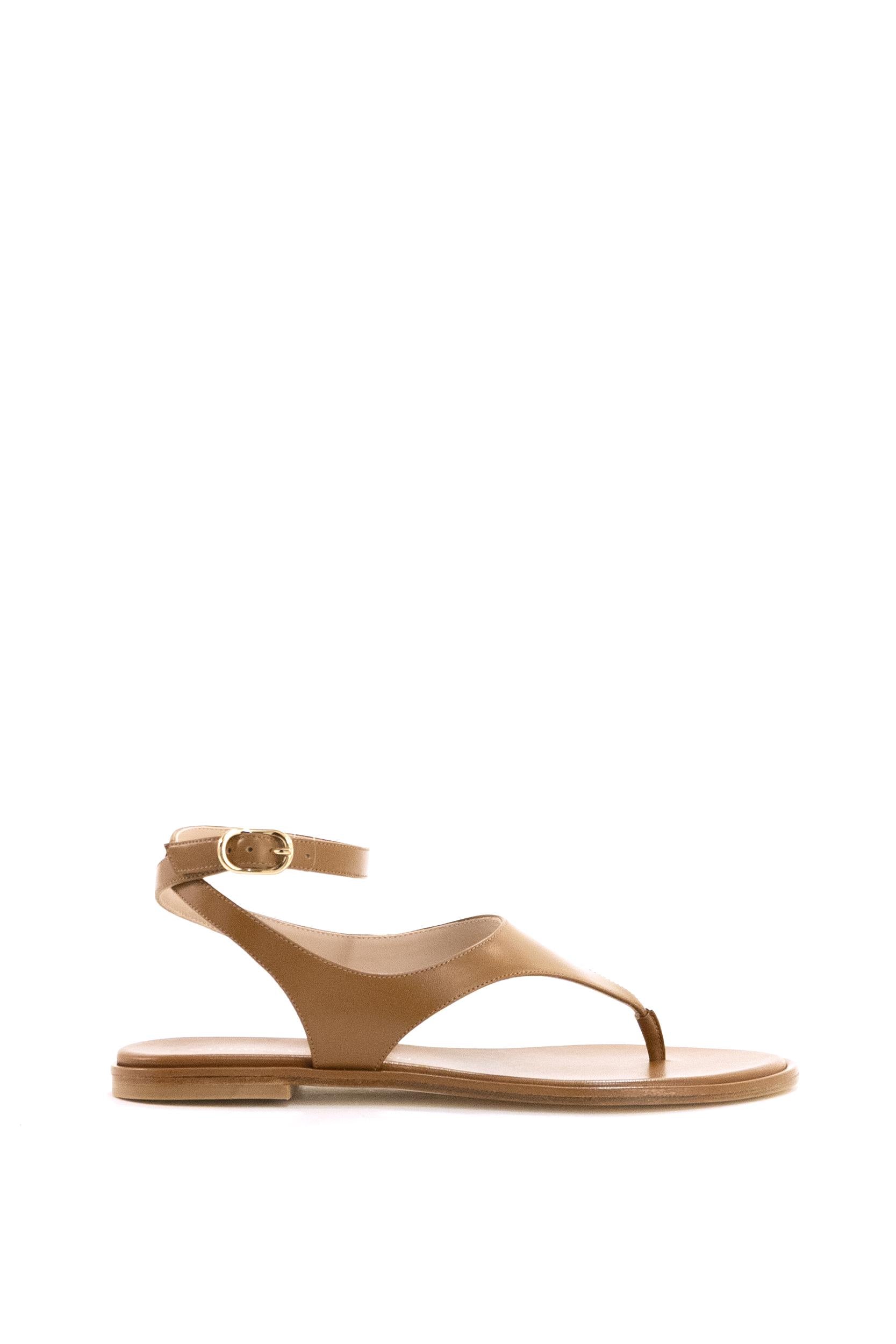 Sandali Marley in Suede<BR/> MARLEY SANDAL TAN STUART WEITZMAN 
