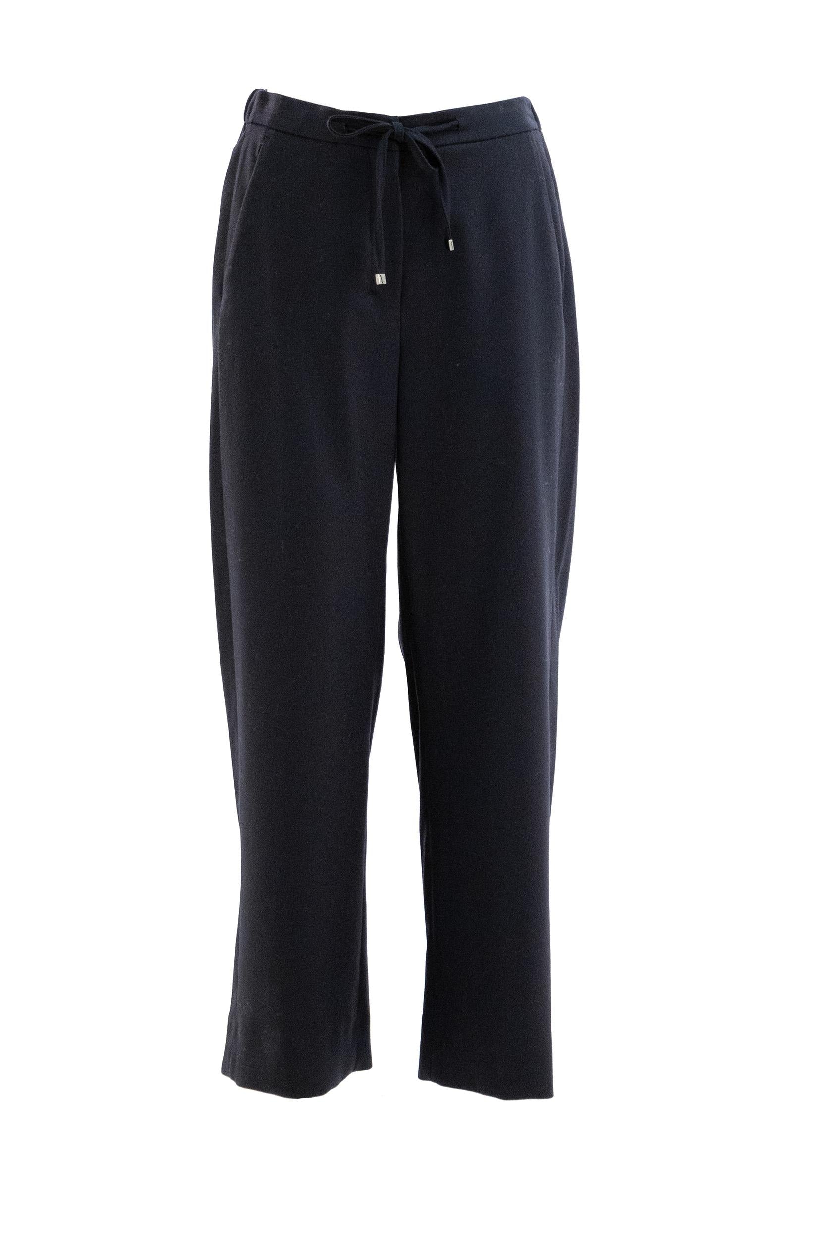 Pantaloni jogging Floria in flanella di lana stretch di colore blu<BR/> FLORIA 006 S MAX MARA 
