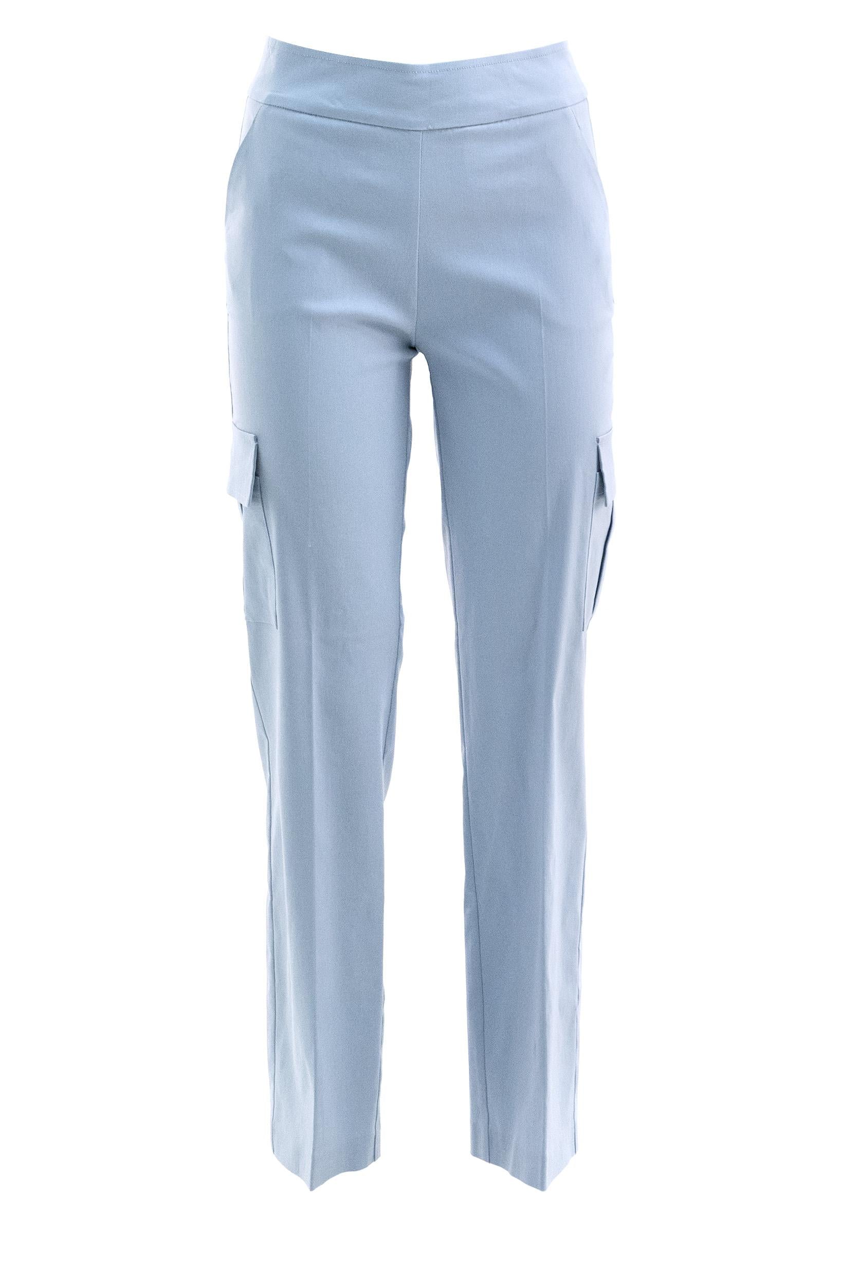 Pantaloni Cargo in tessuto tecnico di colore azzurro<BR/> KOOL F954 SKY AVENUE MONTAIGNE 