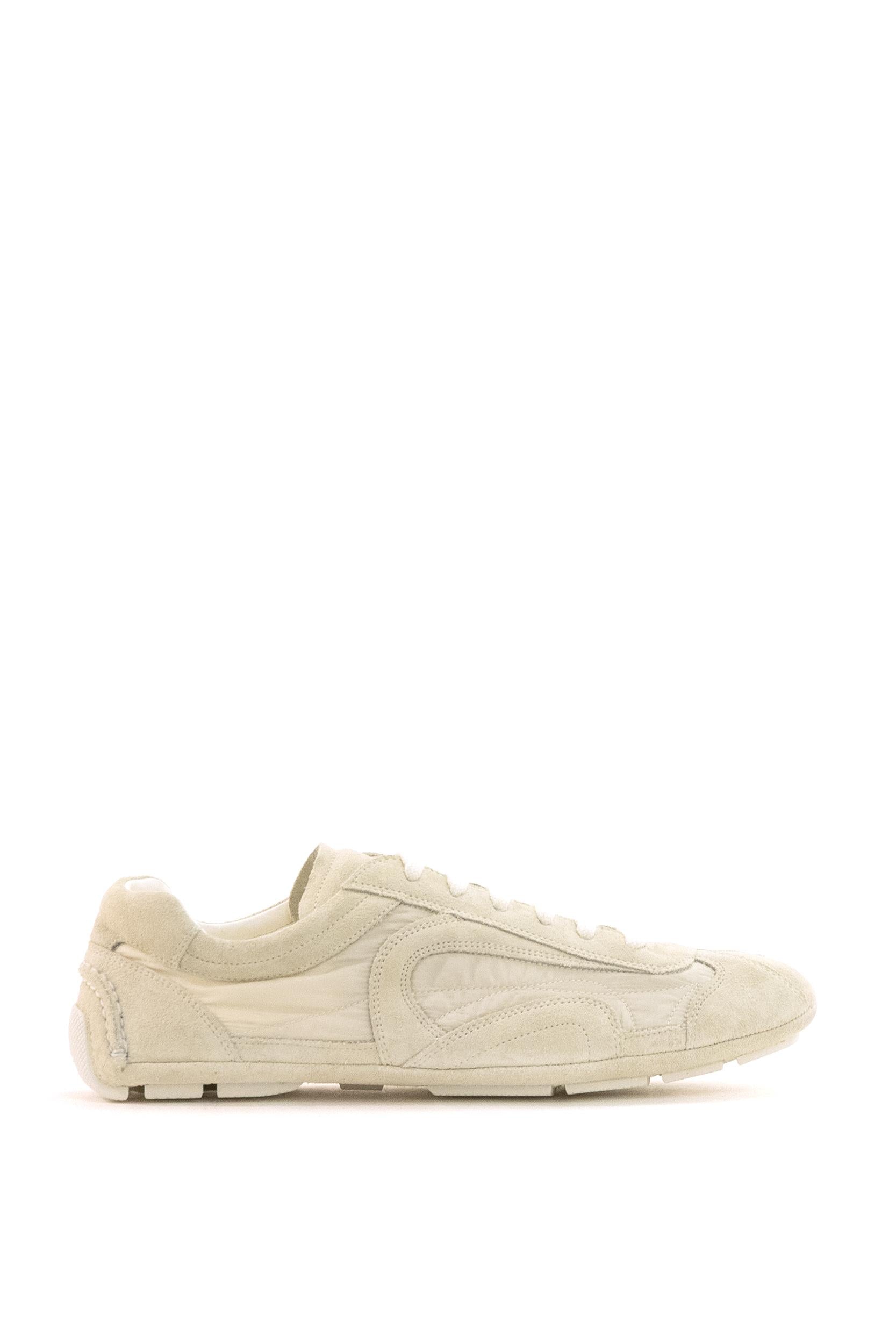Sneakers Montecarlo Re-Edition 2005 in Re-Nylon e suede color avorio<BR/><BR/> 4E1165 F G001 D7R F0304 PRADA 