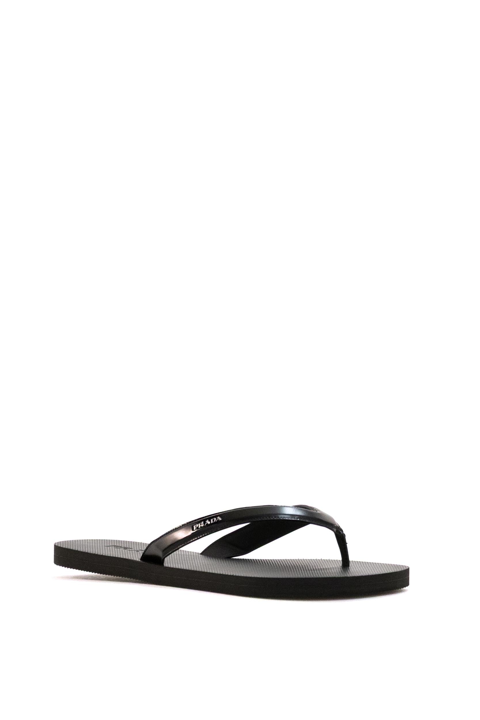 Sandali Infradito in Pelle Spazzolata<BR/> 2Y3162 F G001 055 F0002 PRADA 