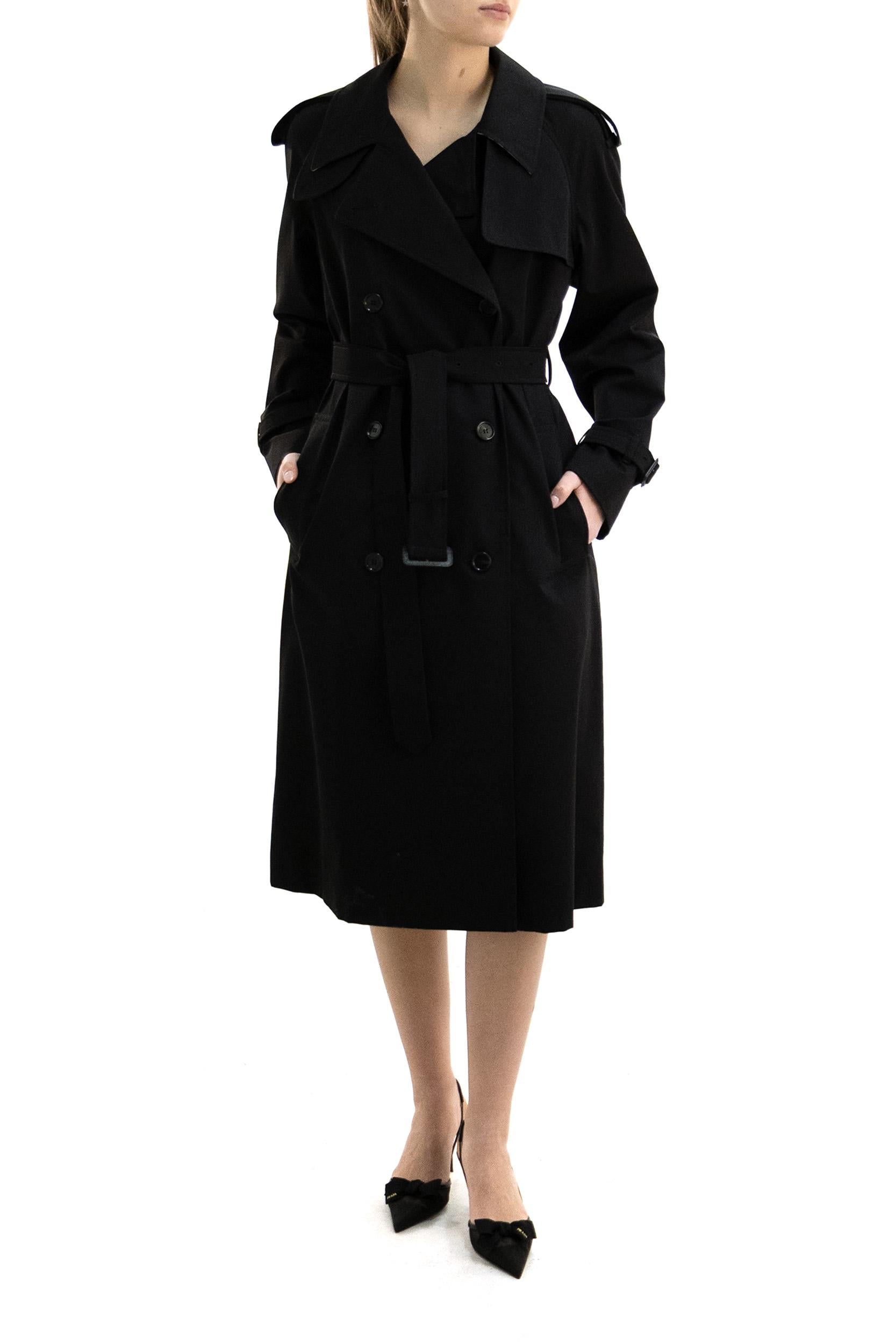 Trench Castleford in gabardine di colore nero<BR/> 8119071 BLACK BURBERRY 