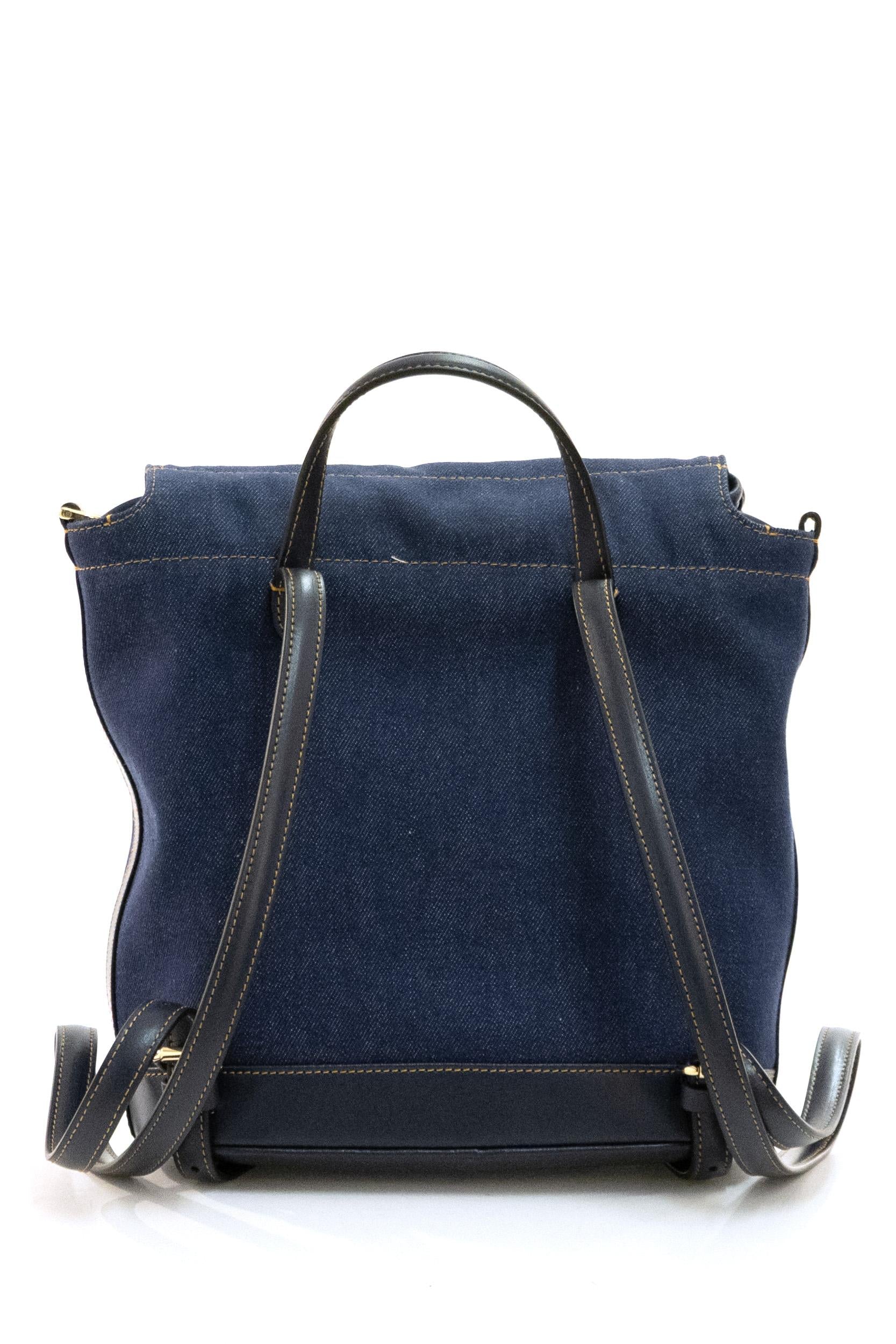 Zaino in denim di colore blu<BR/> 8BZ057 AWVF F0NAP FENDI 