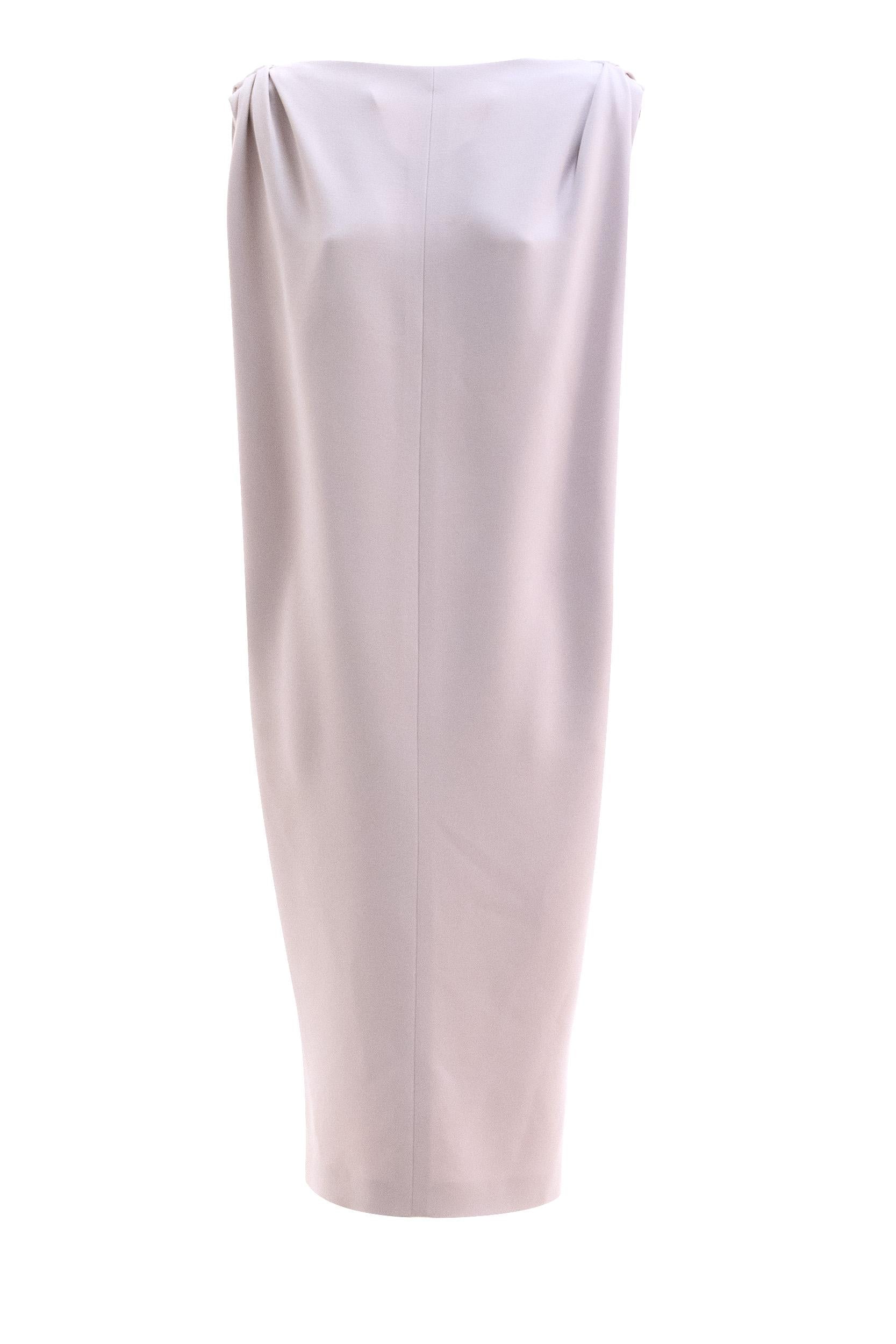 Abito in crêpe di lana e seta color rosa cipria <BR/> 872519 TUT14 5663 BALENCIAGA 