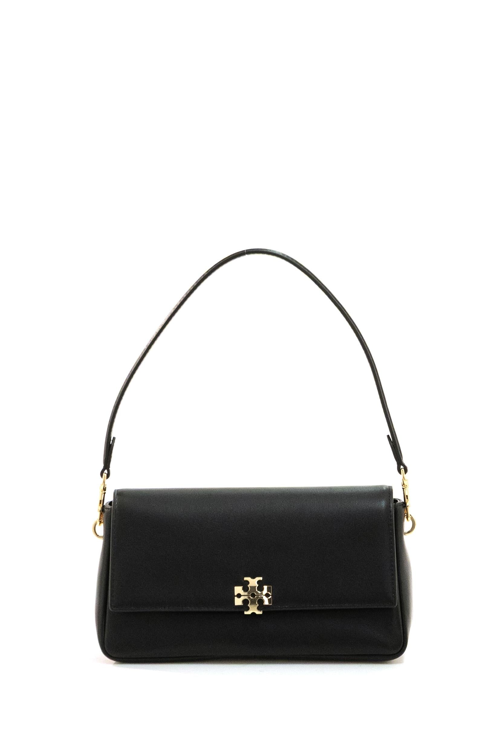 <BR/>Borsa Charlie in pelle di colore nero<BR/> 180725 001 TORY BURCH 