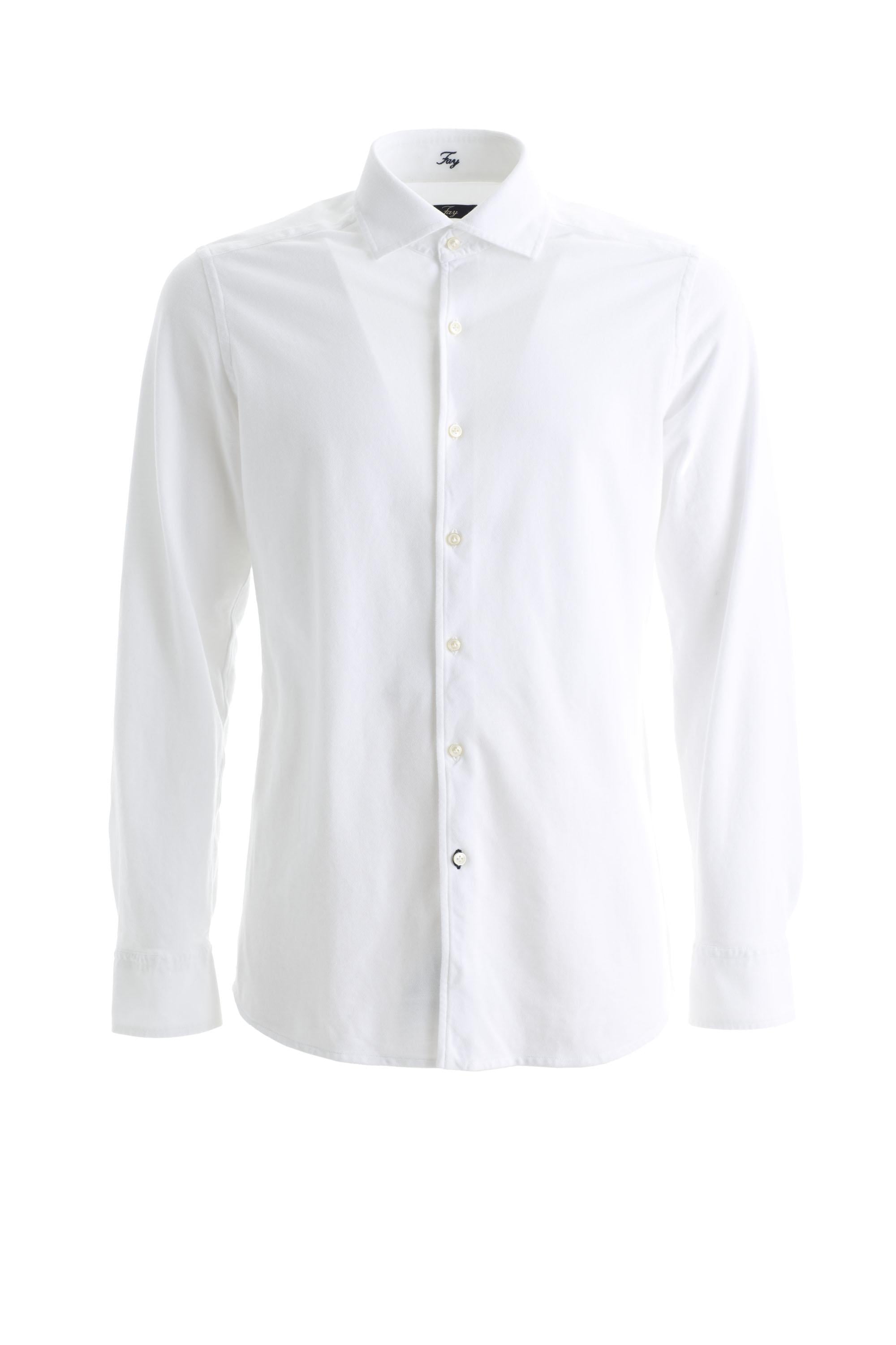 Camicia bianca in cotone NRMA336245THTL B001 FAY 
