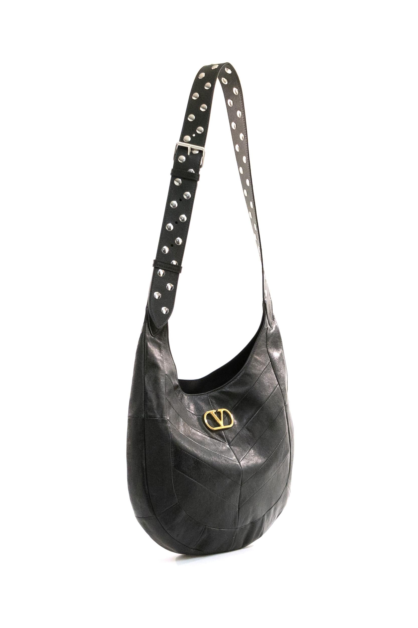 Borsa Panthea in nappa di colore nero<BR/> 7W0B0S29GHA 0NO VALENTINO GARAVANI 