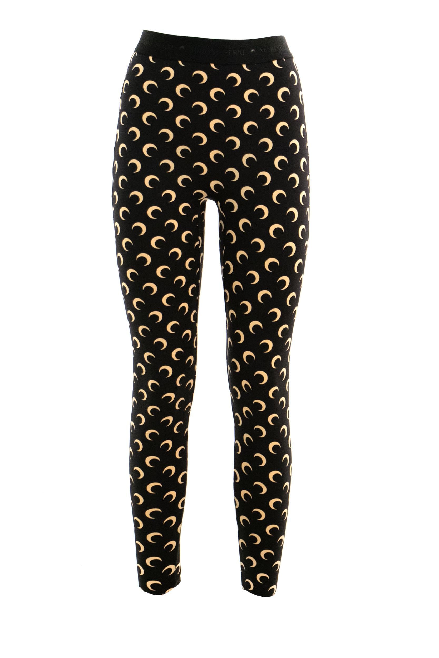 Leggings in jersey stretch color nero WPA111A CJER0001 IT99 MARINE SERRE 