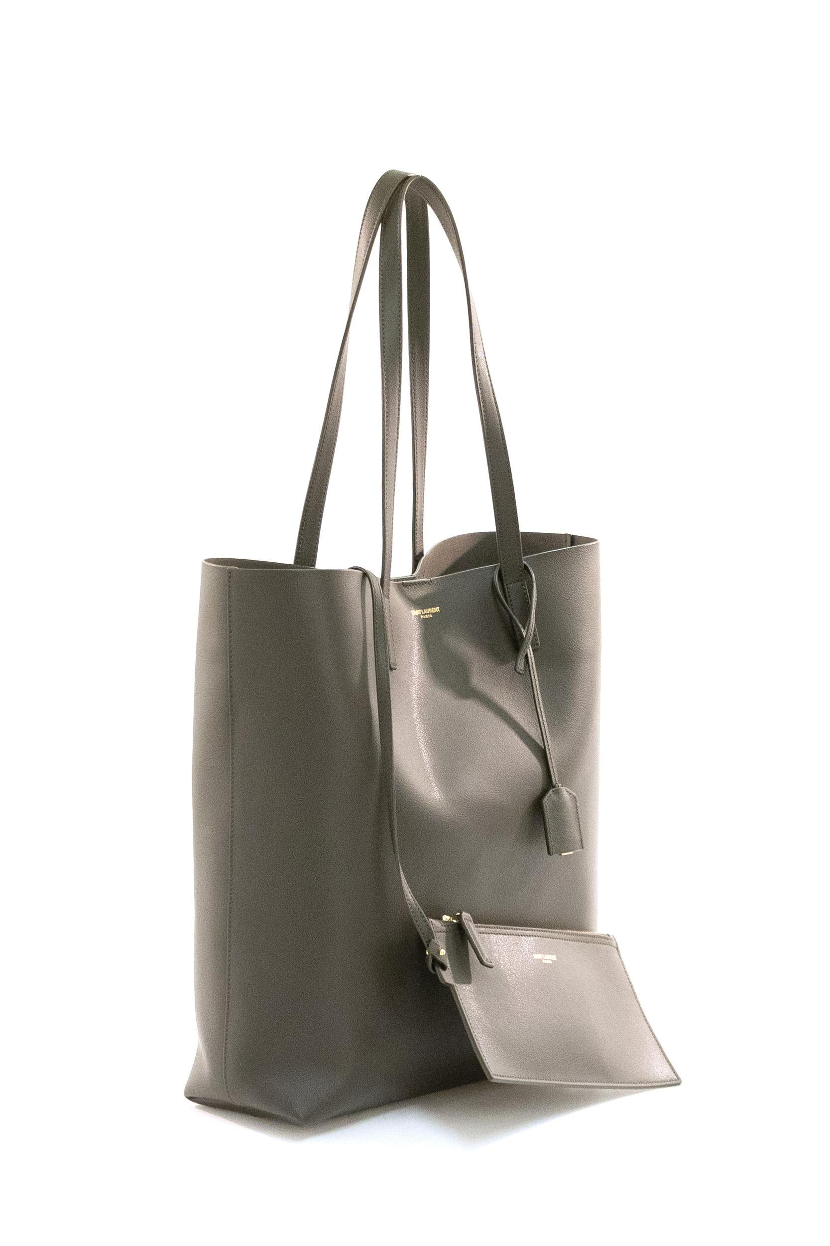 Borsa Shopping in pelle colore muschio<BR/> 600306 CSV0J 3212 SAINT LAURENT 