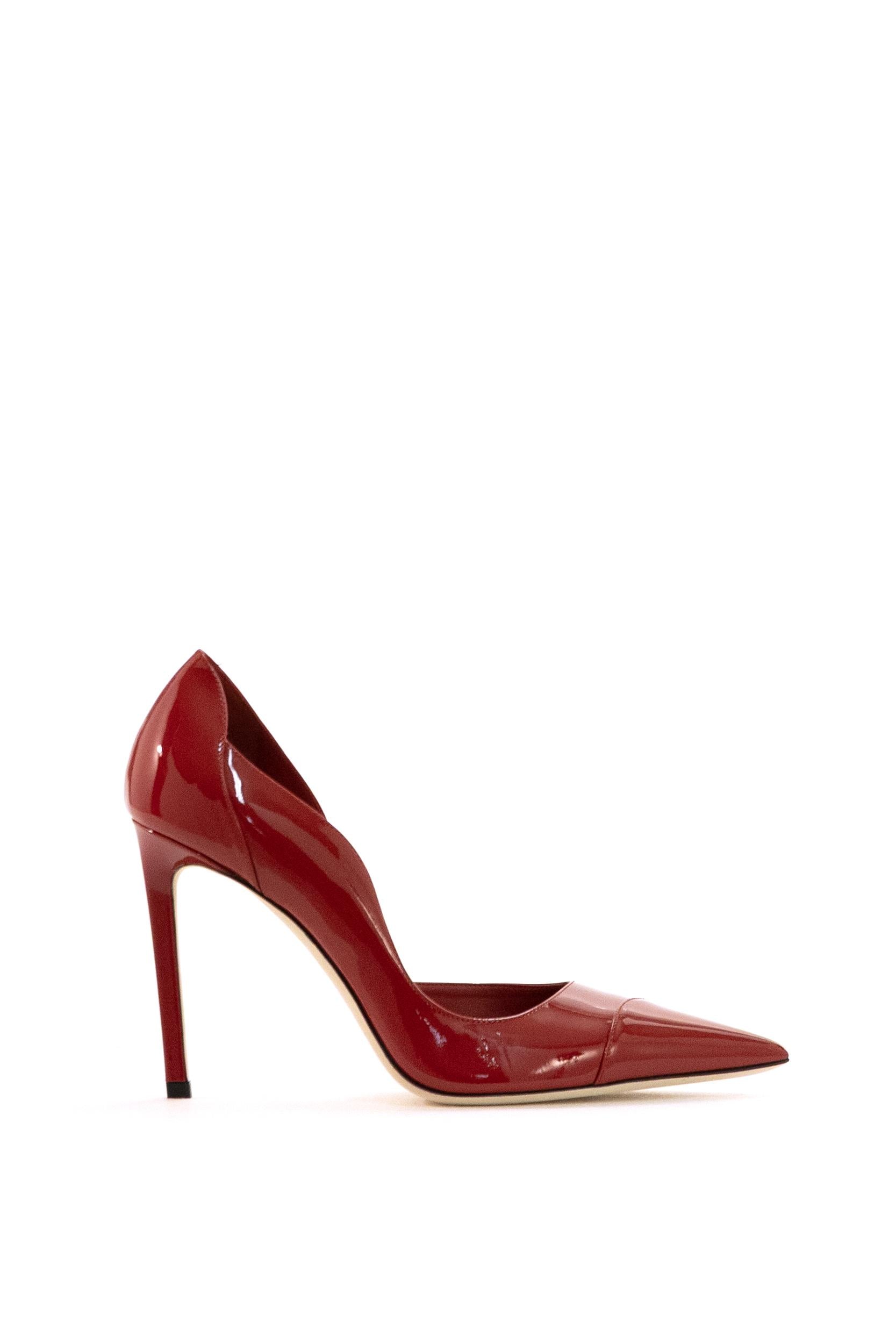 Décolleté Brigitte in Vernice<BR/> BRIGITTE 100 PAT RUBY RED JIMMY CHOO 