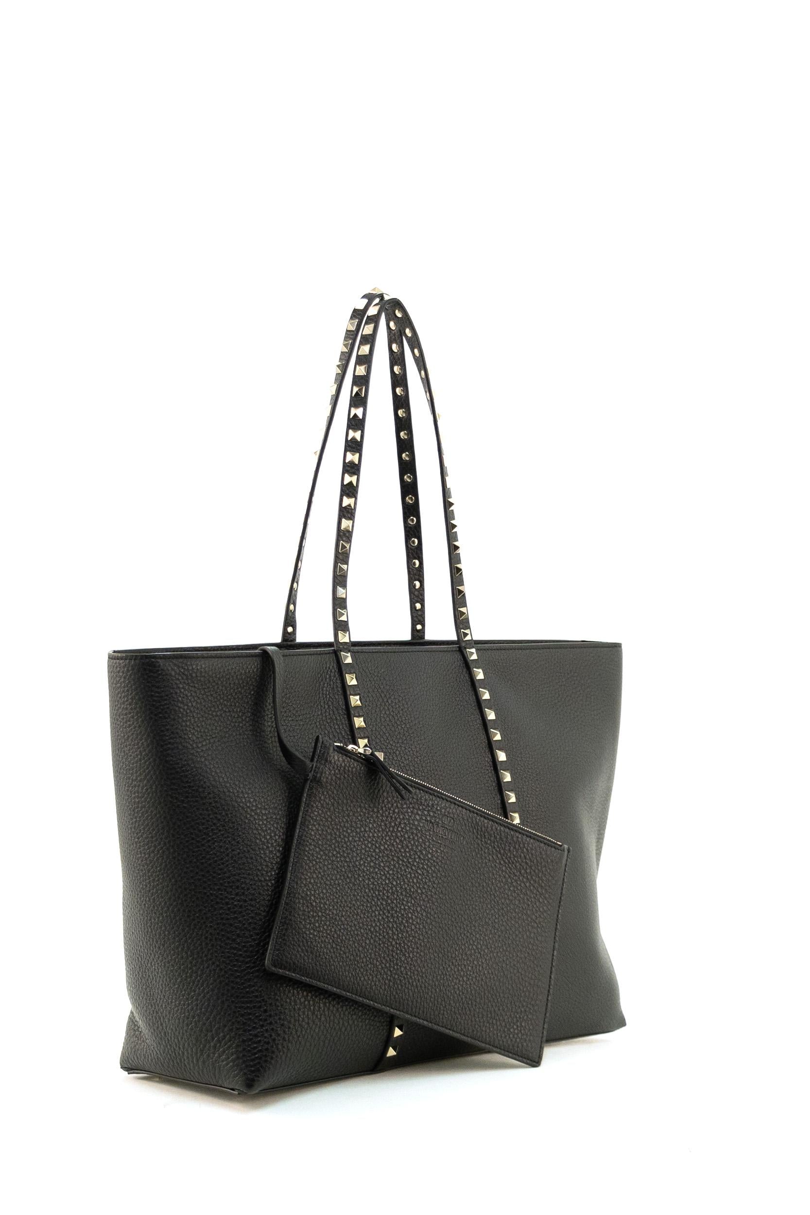 Borsa Tote Rockstud <BR/> 6W2B0R04VSF 0NO VALENTINO GARAVANI 