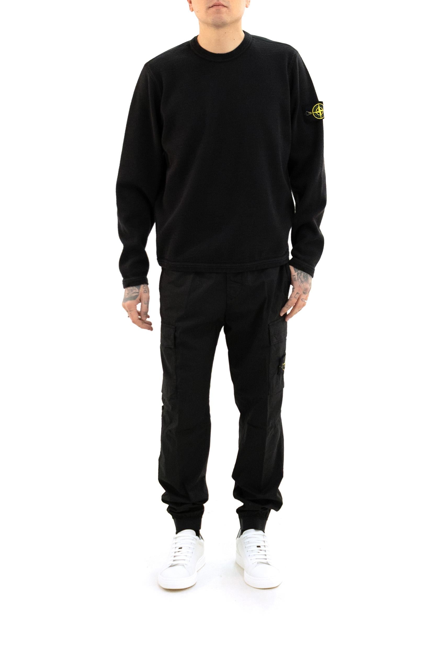 Felpa Girocollo in Cotone<BR/> L1S156100011 S0297 V0029 STONE ISLAND 
