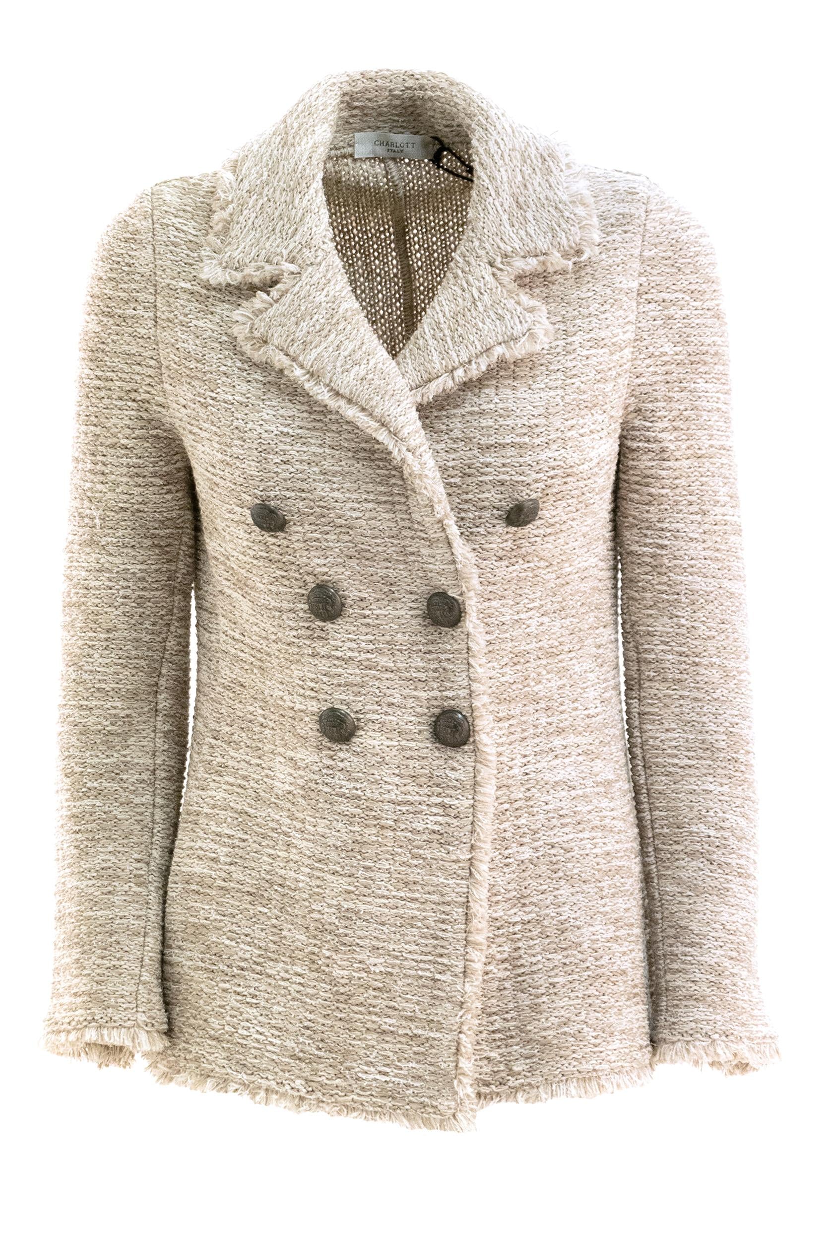 Giacca in Maglia Beige<BR/> 8113/00 BEIGE CHARLOTT 