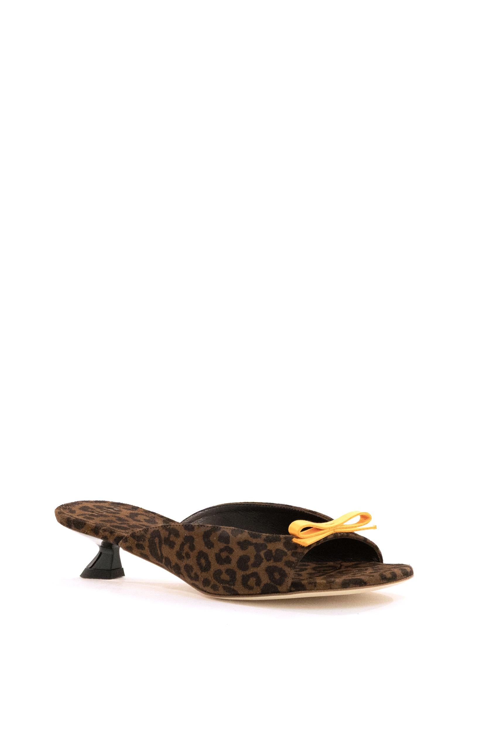 Sandali Penny in Camoscio Stampa Leopardo<BR/> 326SC004.F.1313258 LEOPARD 3JUIN 