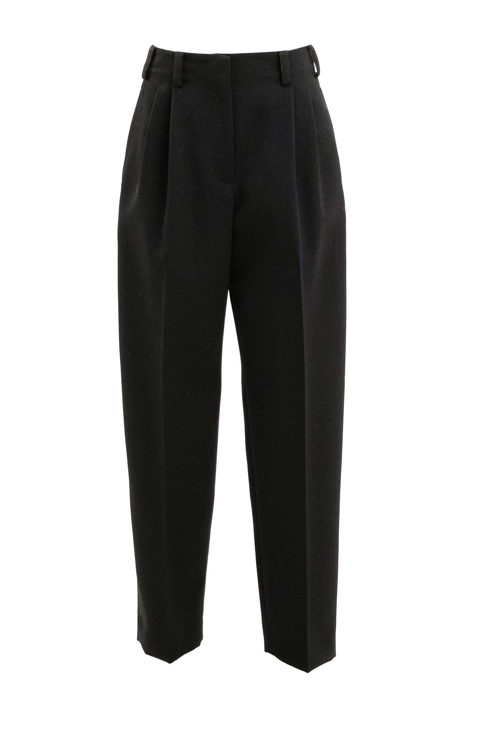 Pantaloni in lana di colore nero<BR/> BW518415CT 001 GIVENCHY 