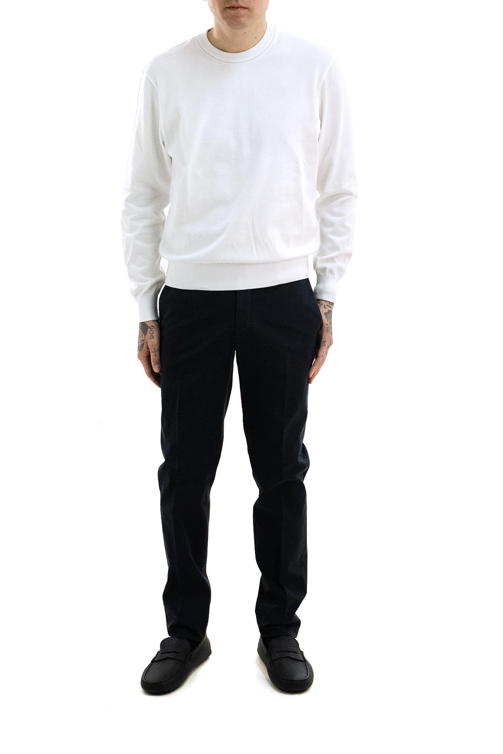 Pullover in cotone di colore bianco<BR/> 26411515 108 PAUL & SHARK 
