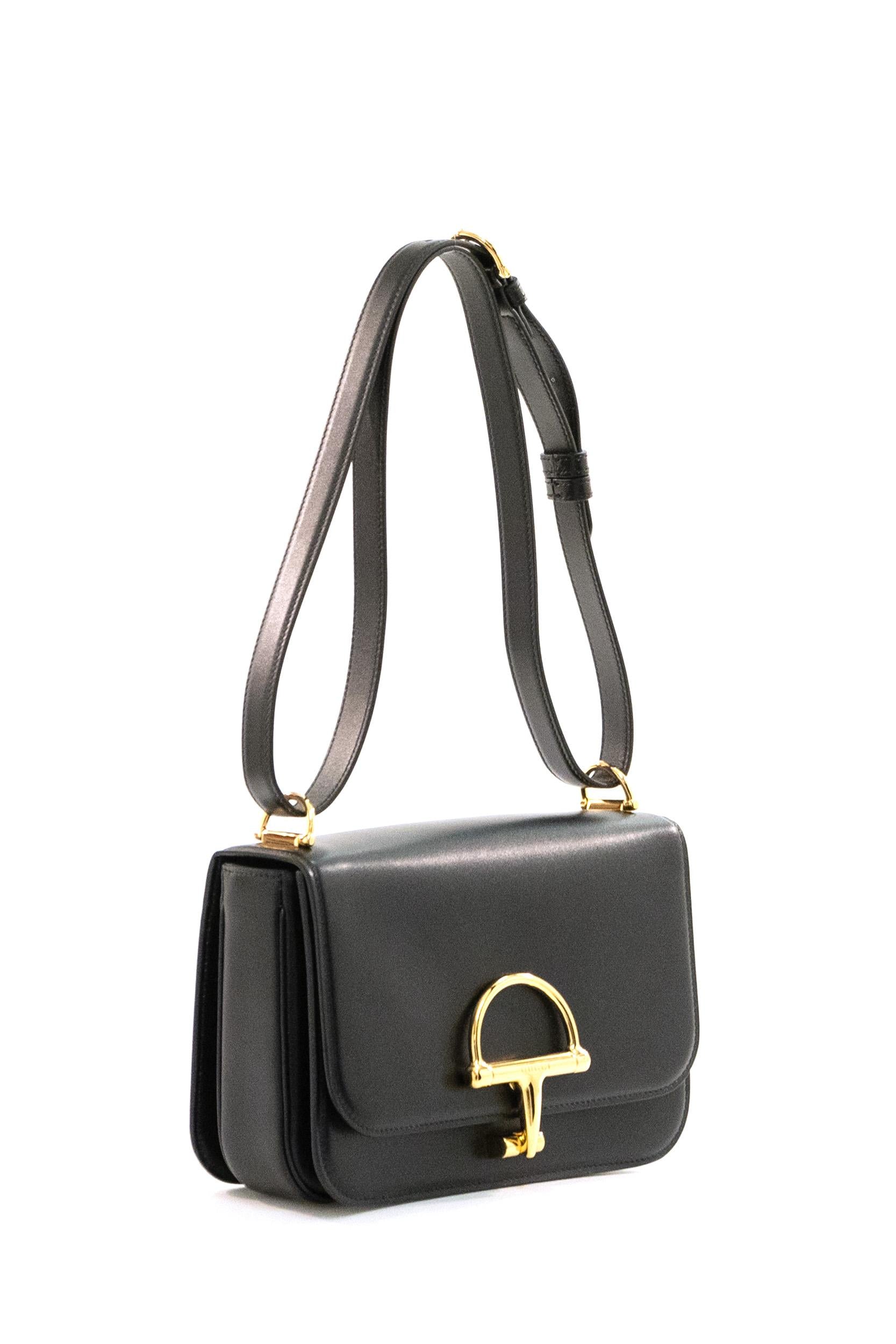 Borsa a spalla Gucci Siena in pelle di colore nero<BR/> 846705 AAFKB 1000 GUCCI 