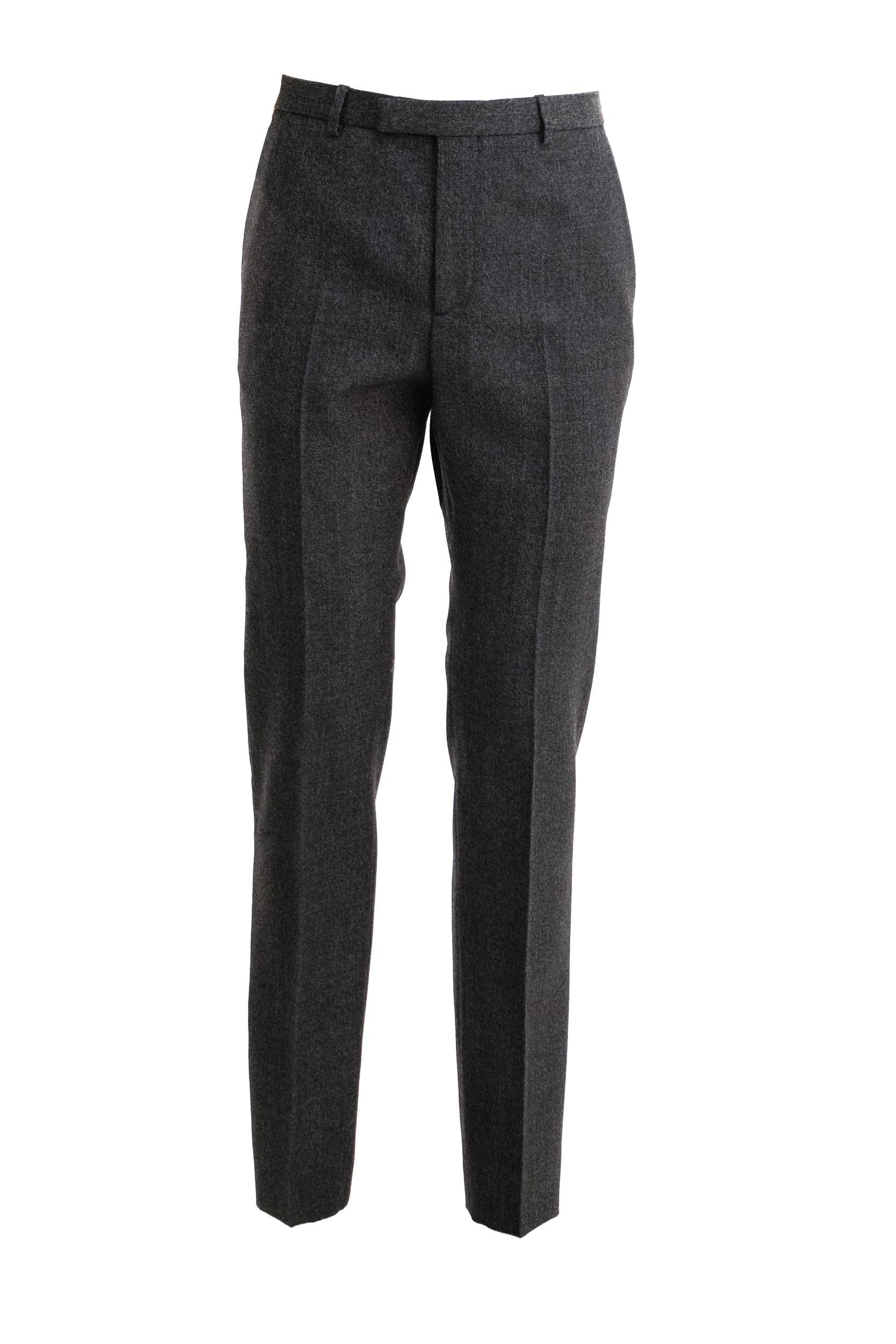 Pantaloni in mouliné di lana di colore grigio scuro<BR/> 850333 Z7AXC 1016 GUCCI 