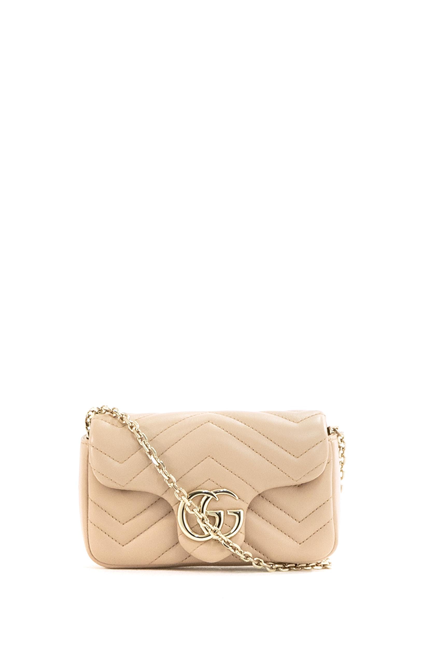 Mini borsa GG Marmont in pelle di colore rosa<BR/> 841290 AAFAX 5753 GUCCI 