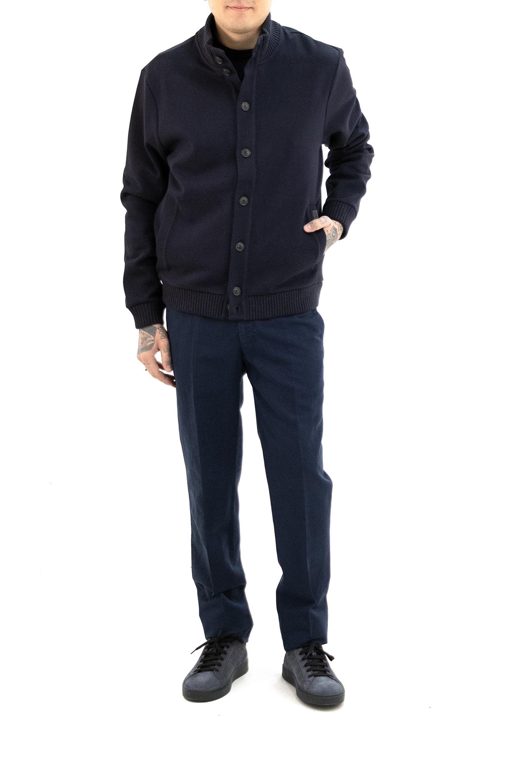 Giacca in Felpa Piquet Double di Cotone<BR/> NJMB5522260ZHG U806 FAY 