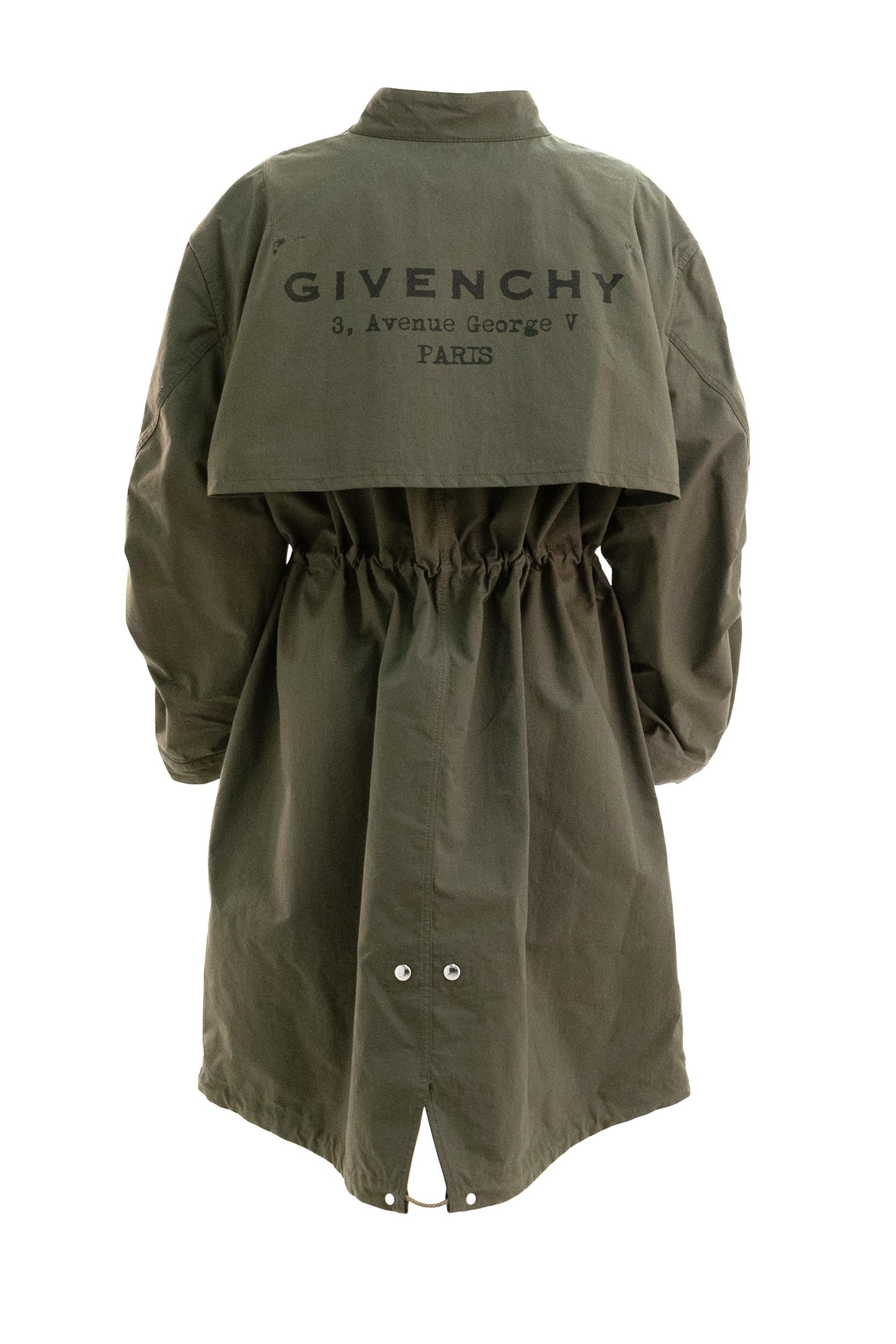 Parka in cotone colore kaki<BR/> BW00T6164Z 305 GIVENCHY 