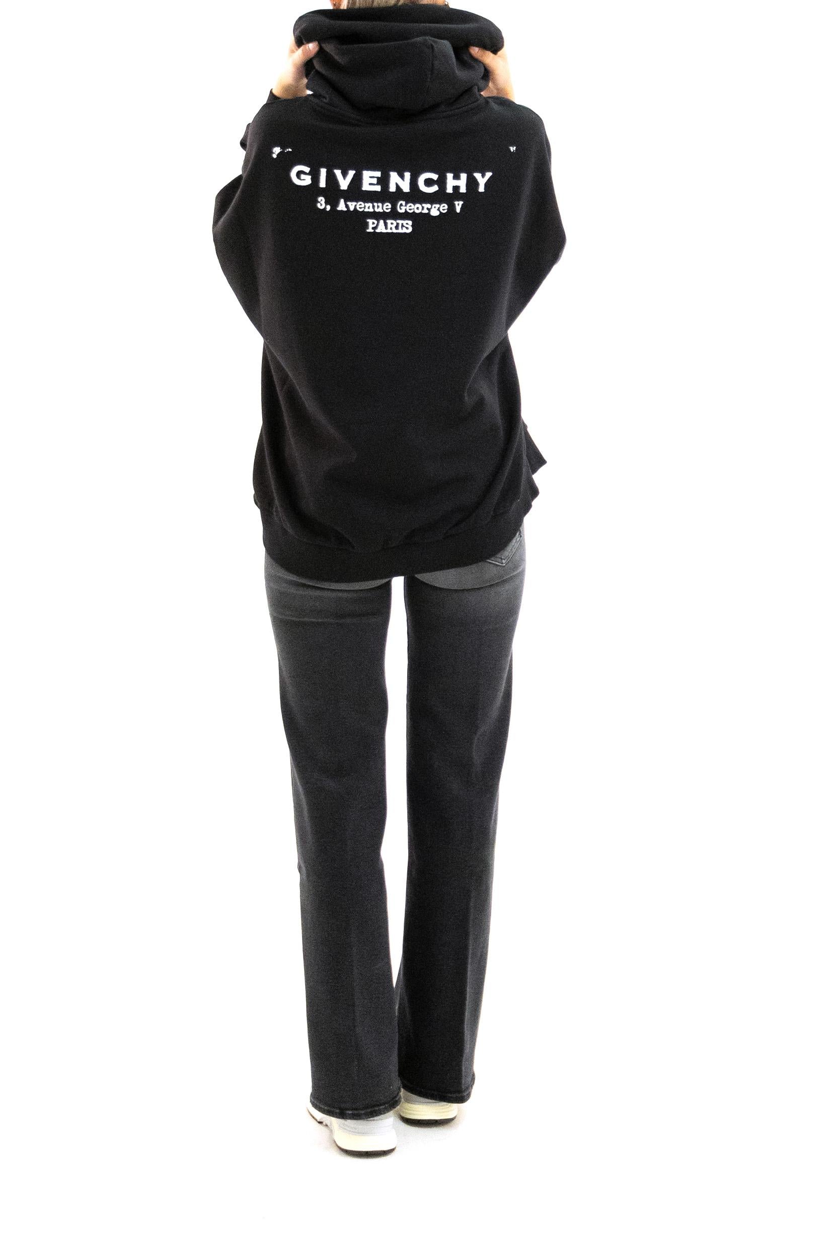 Felpa con Cappuccio<BR/> BWJ04TP75N 001 GIVENCHY 