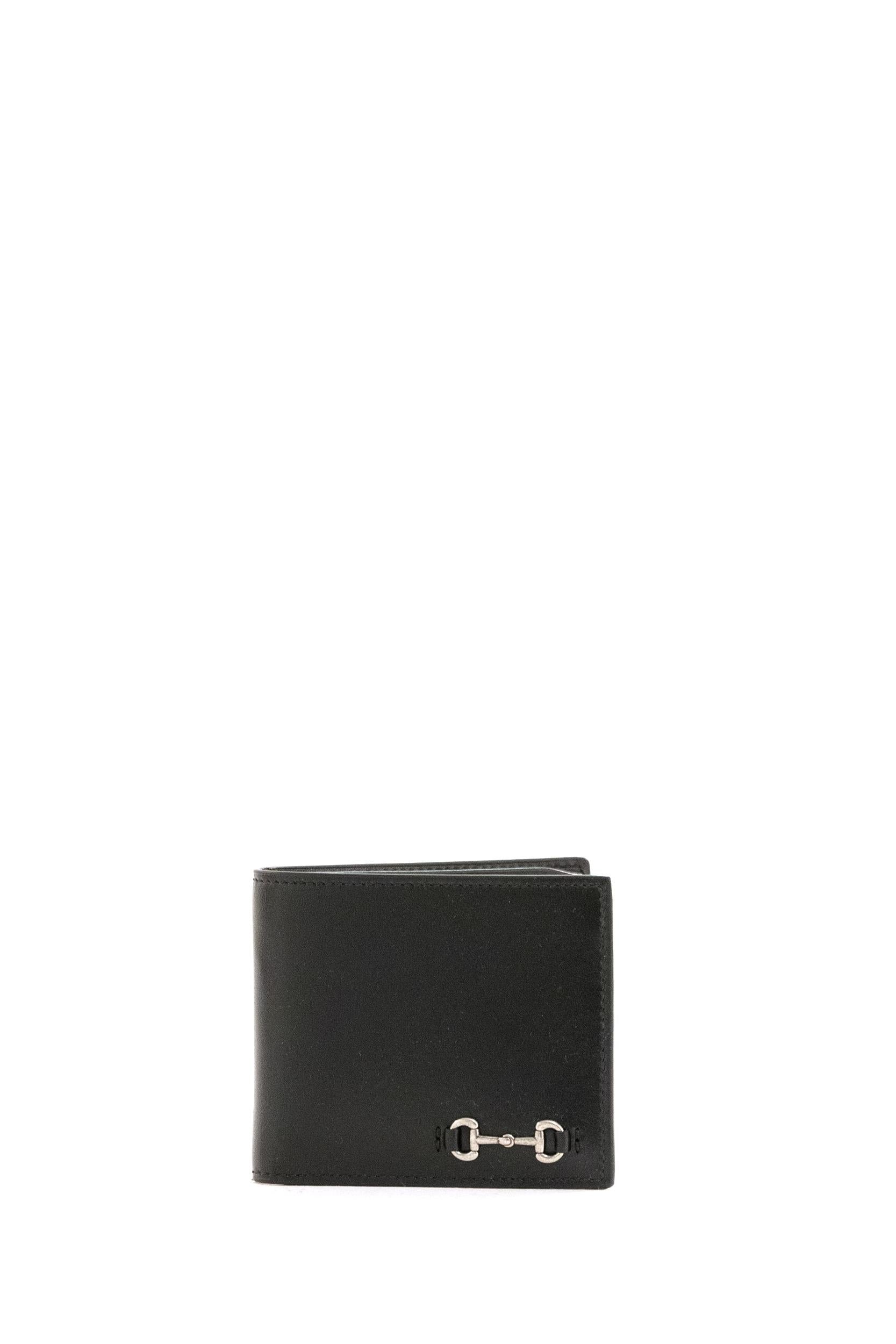 Portafoglio in pelle di colore nero<BR/> 846950 AAFP1 1000 GUCCI 