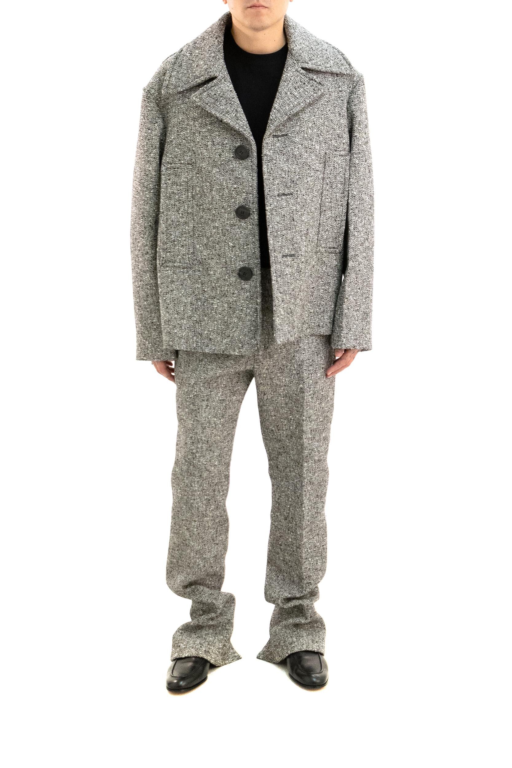 Caban in lana e cotone color grigio<BR/> 850130 Z7AXO 9024 GUCCI 