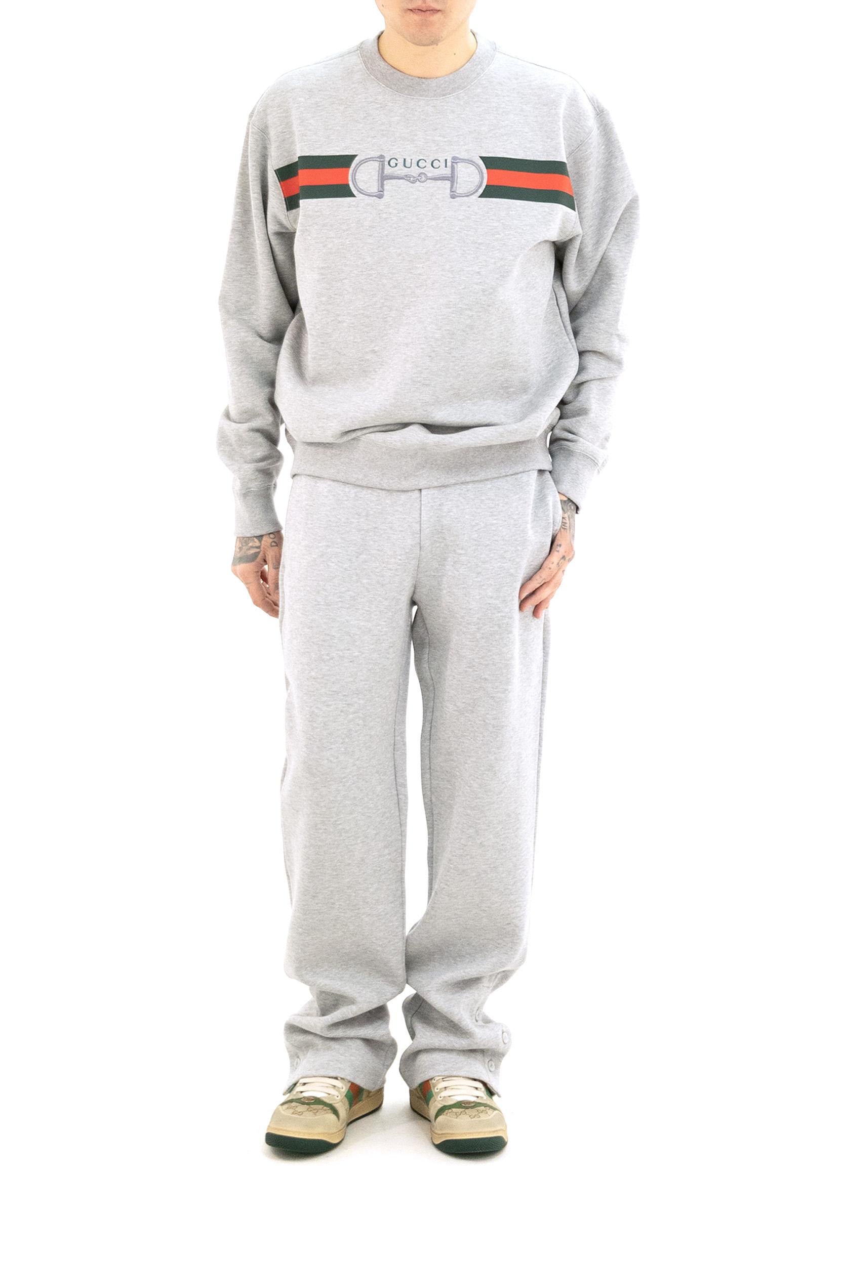 Felpa in Jersey di Cotone con Stampa<BR/> 848737 XJHOK 1056 GUCCI 