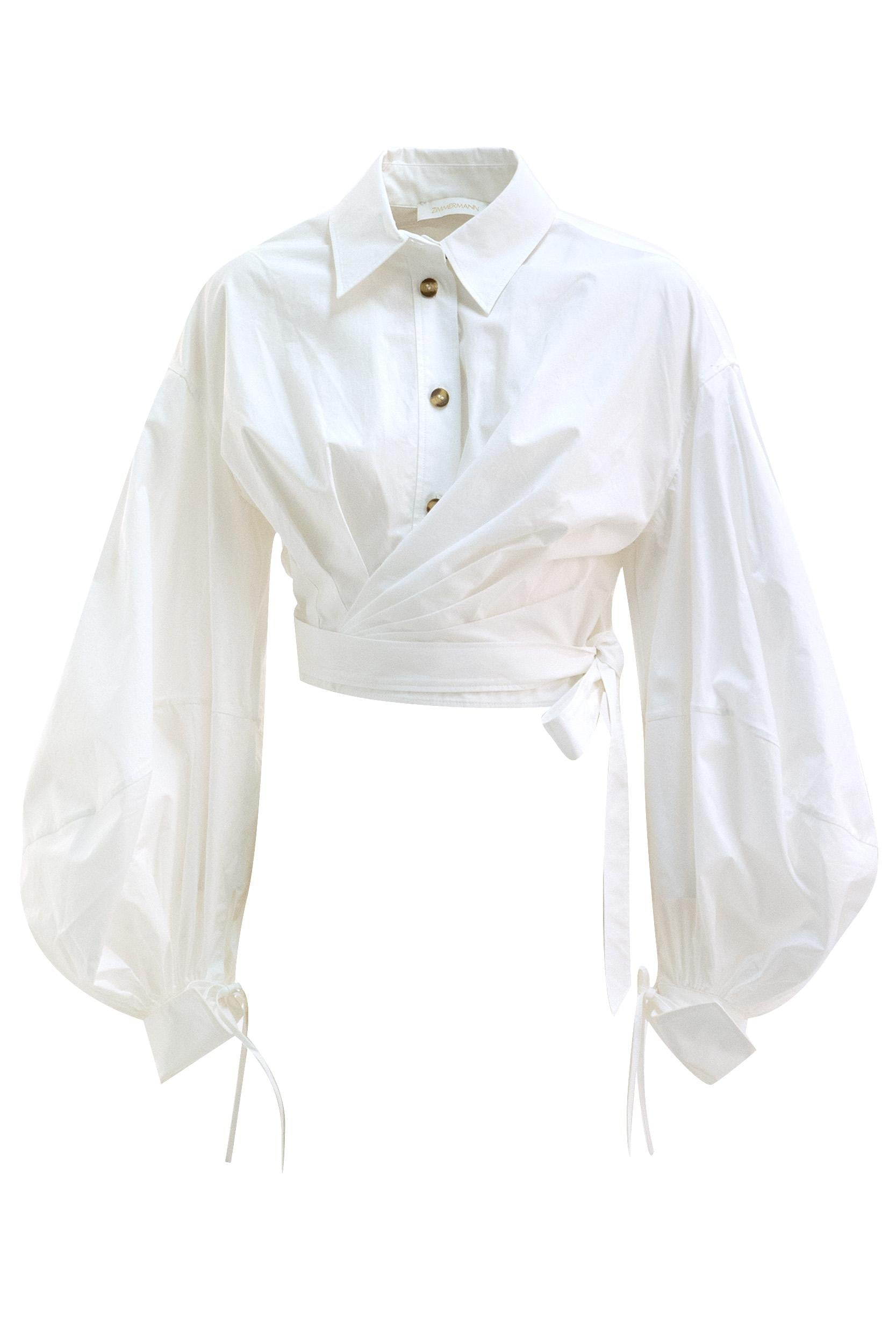 Blusa Rebellion in Popeline<BR/> 7124TC261 IVORY ZIMMERMANN 
