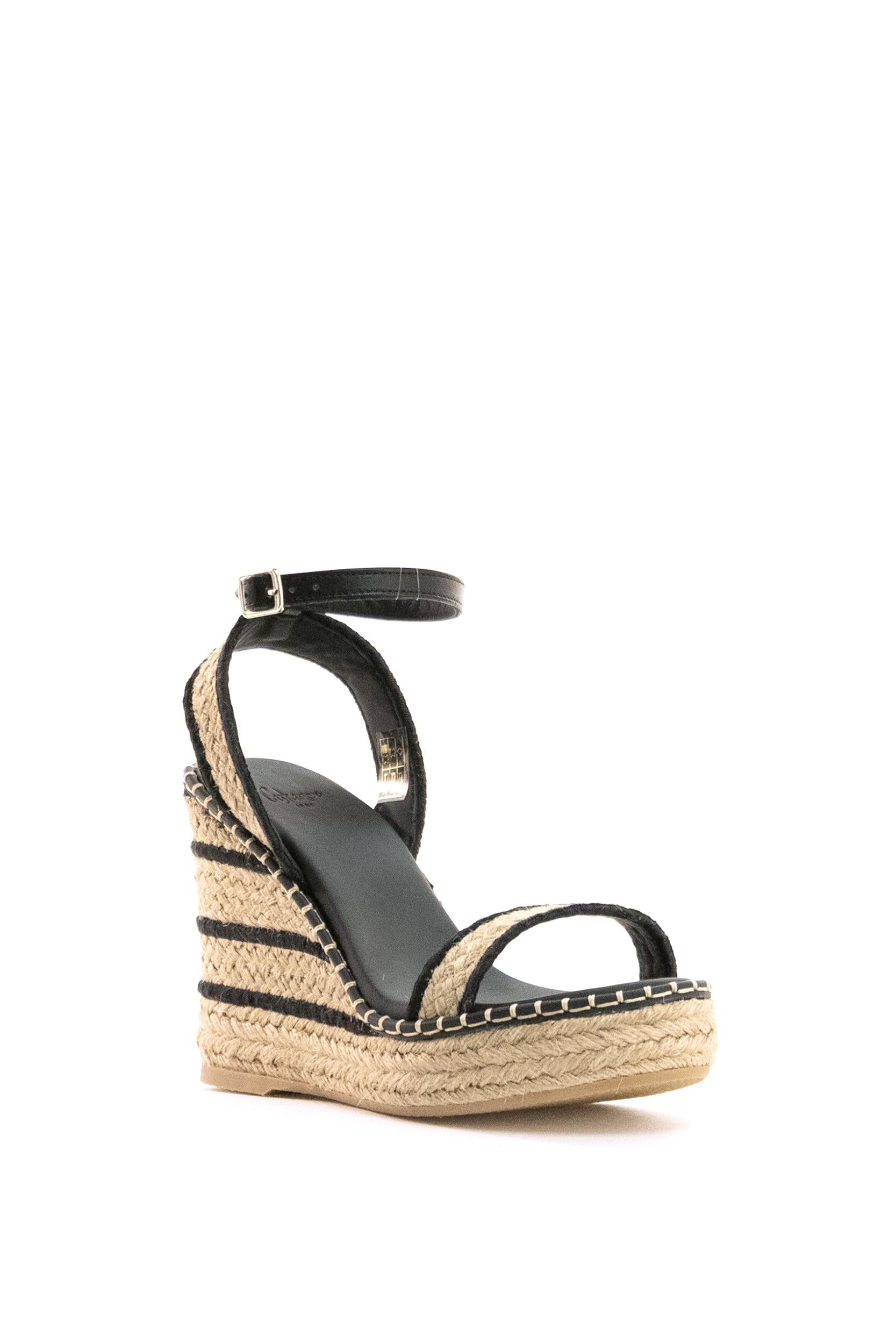 Sandali con zeppa Bera in rafia color naturale<BR/><BR/> BERA/8ED/297 NATURAL CASTANER 