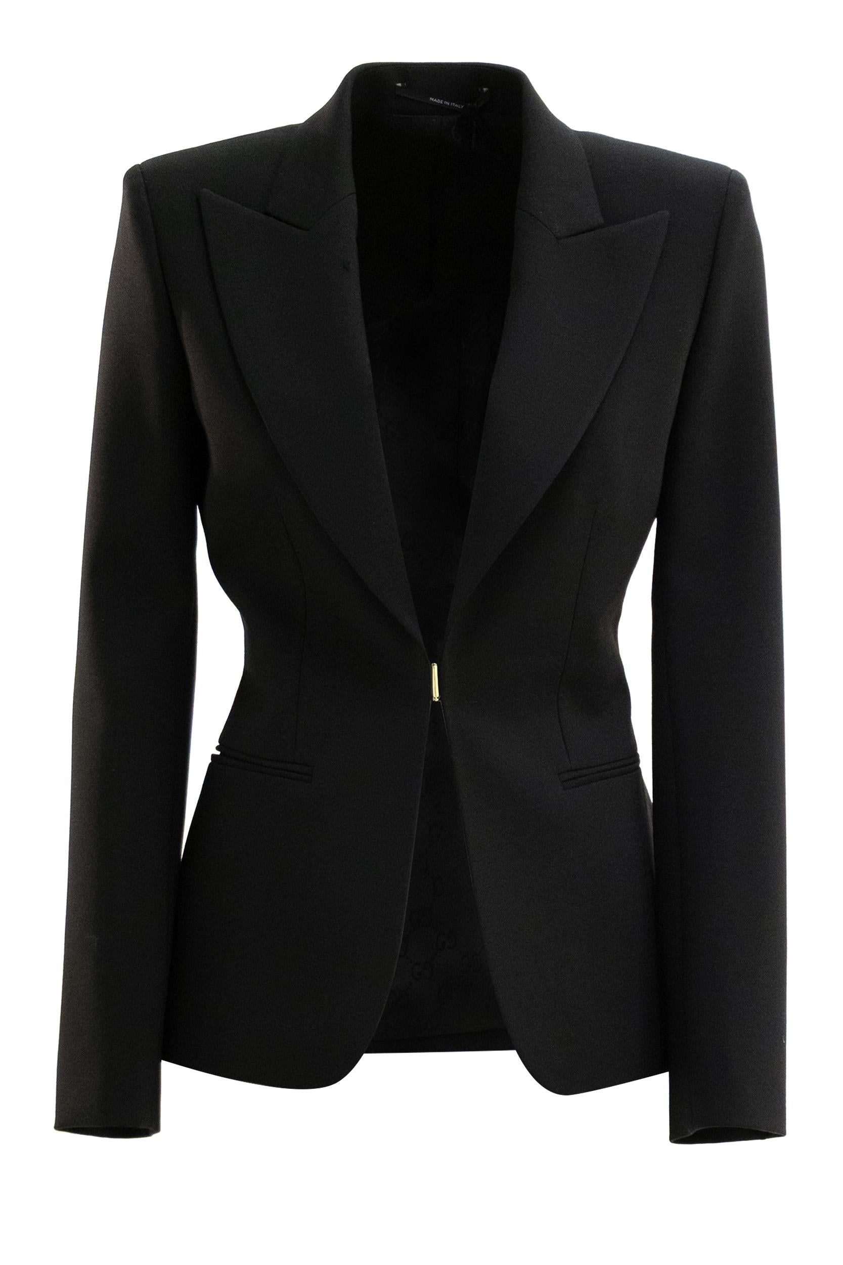 Giacca in Lana Tecnica Stretch<BR/> 864253 ZAUPG 1000 GUCCI 
