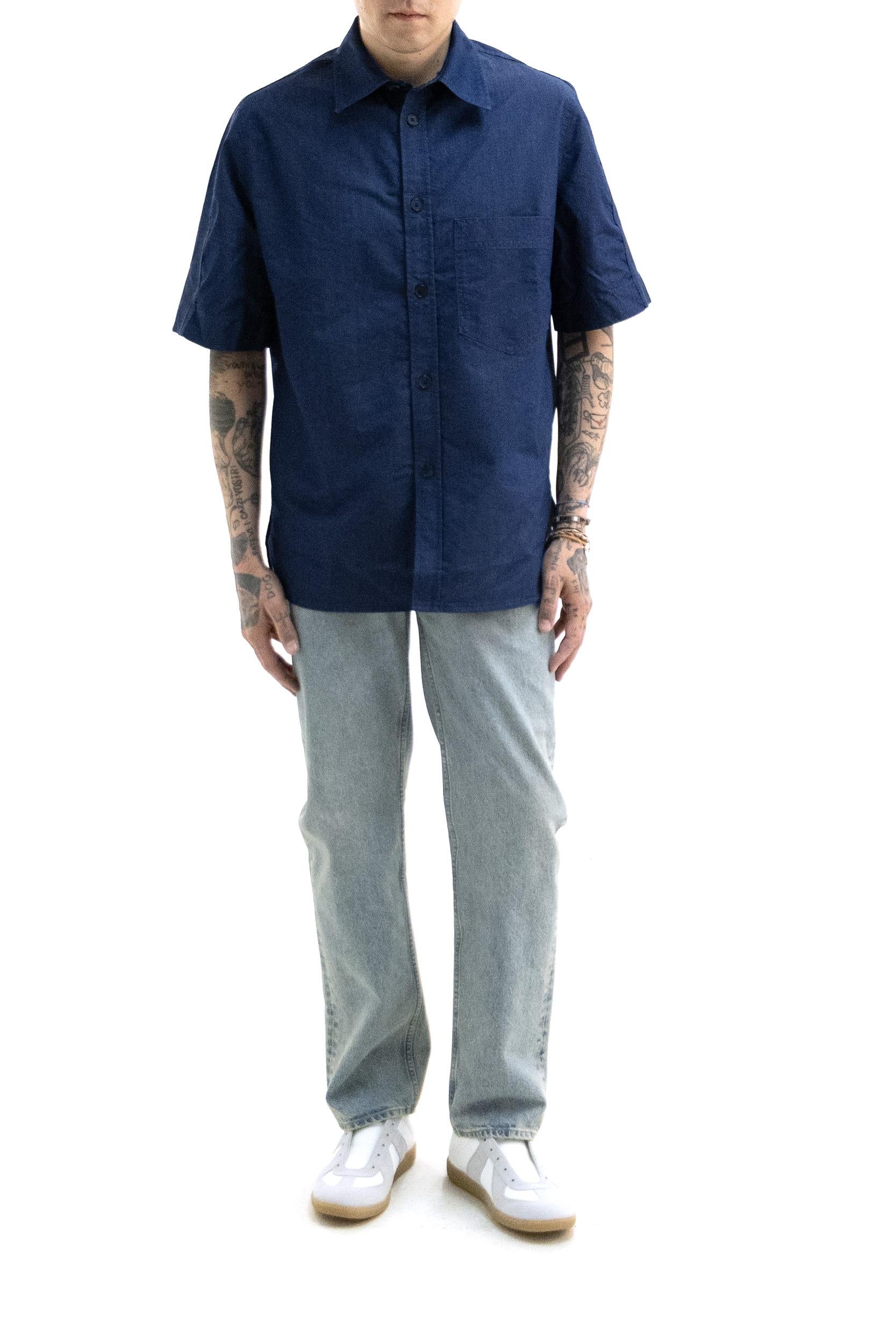 Camicia Couture Seam in denim di colore blu<BR/> BM617Q517D 415 GIVENCHY 